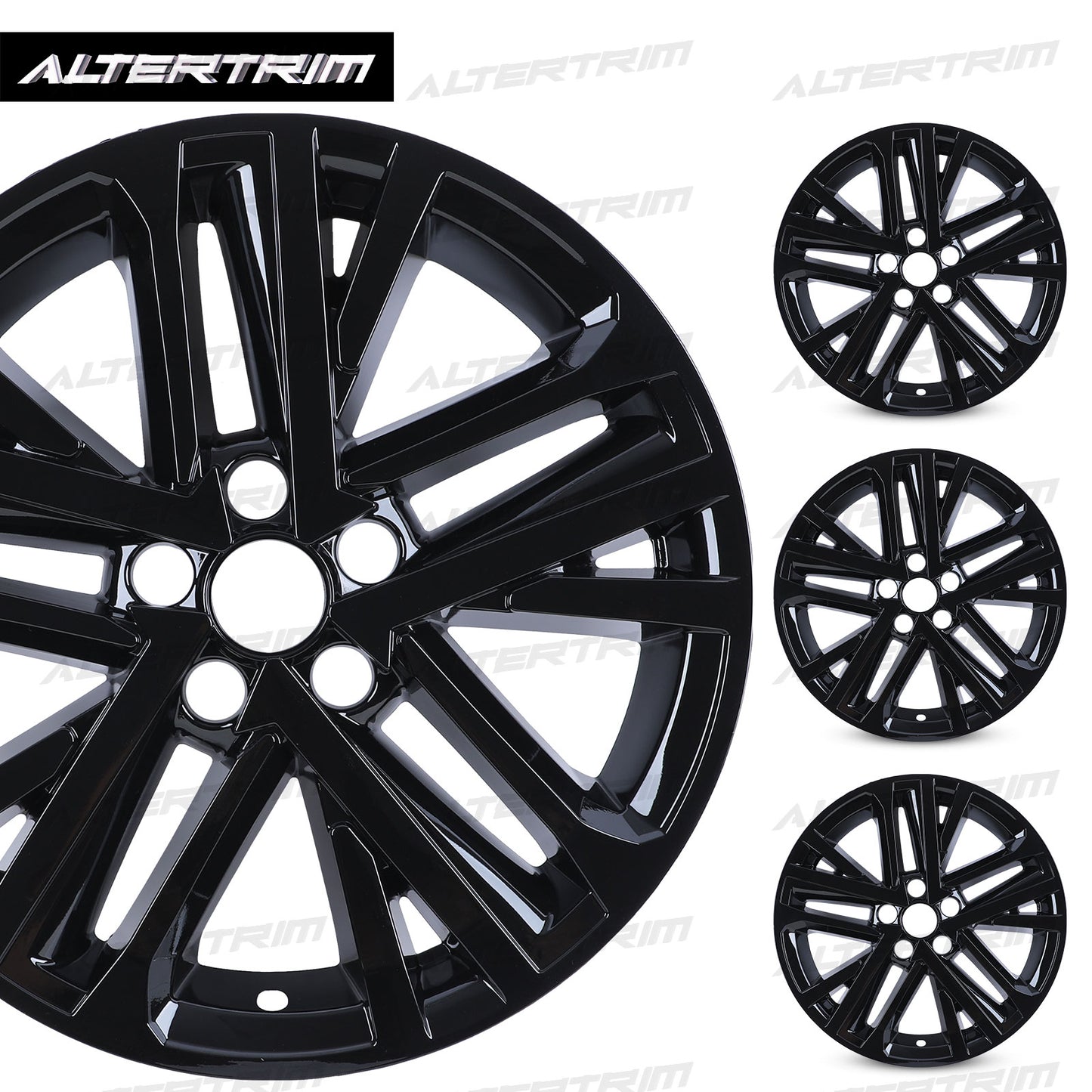18 Inch Wheel Skins for 2025-2026 Toyota Camry Hybrid SE/XLE model - Black Lacquer