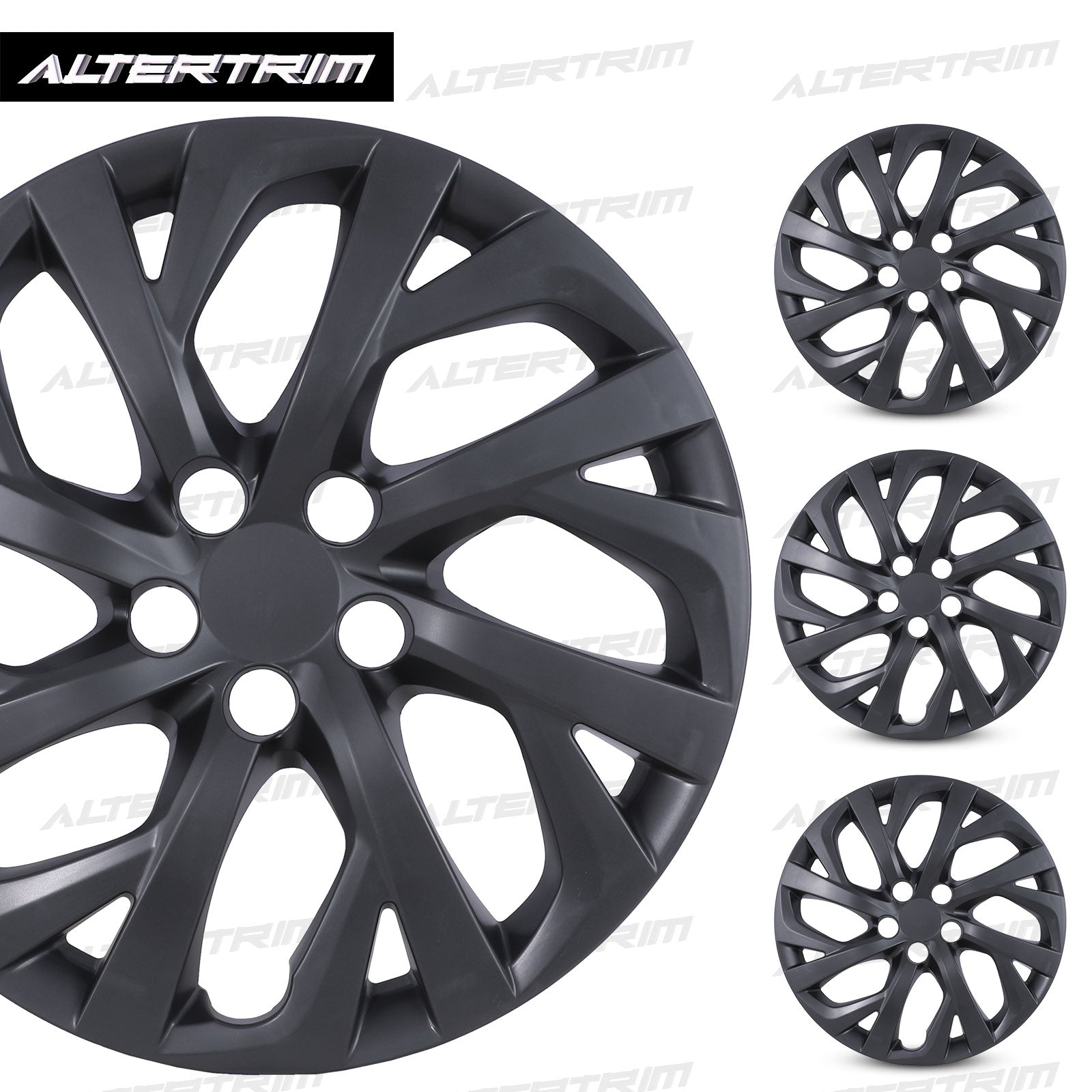 16 Inch Wheel Hubcaps for 2009-2026 TOYOTA Corolla and 2009-2014 TOYOTA Matrix  - Matte Black
