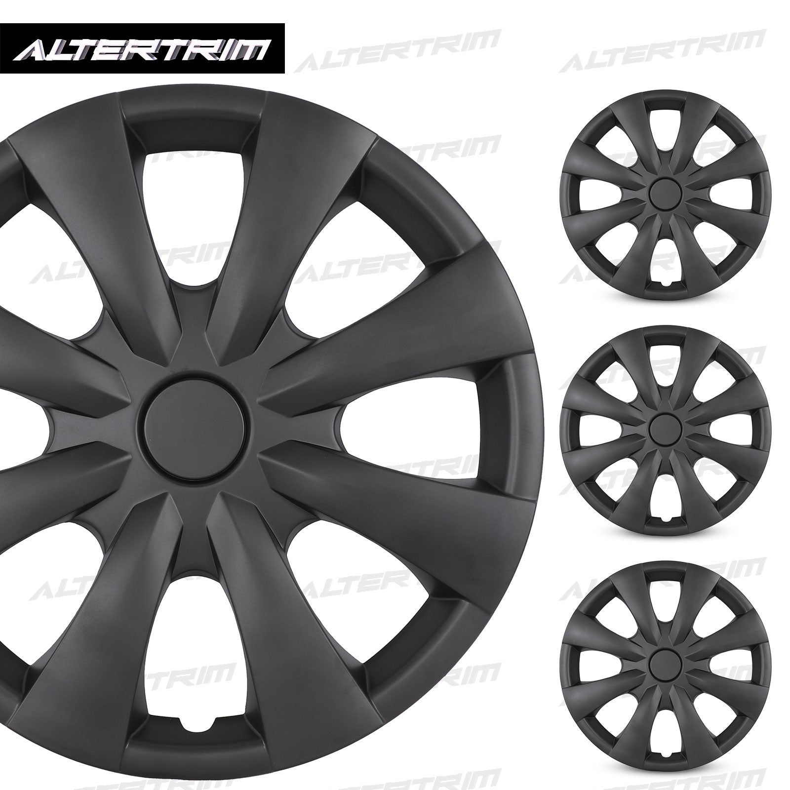 15 Inch Wheel Hubcaps for 2009-2019 TOYOTA Corolla - Matte Black