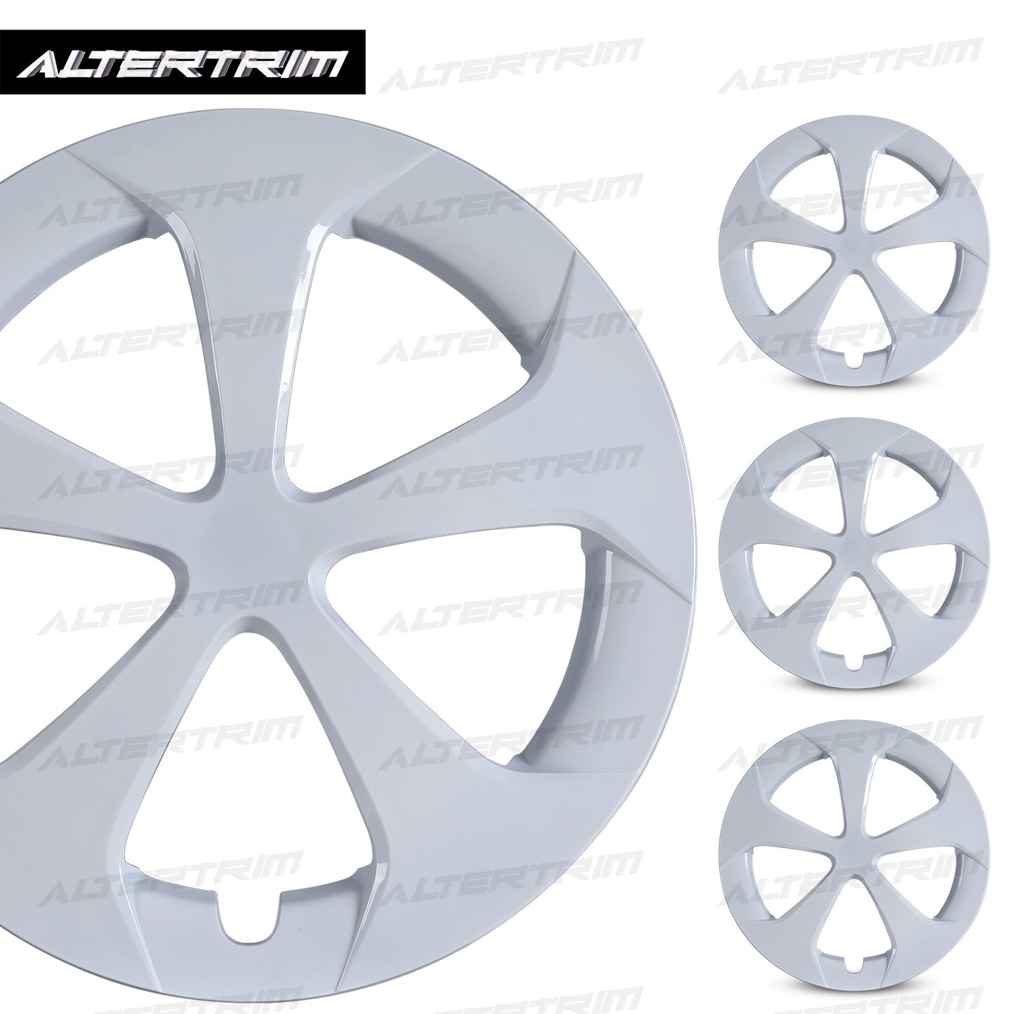 15 Inch Wheel Hubcaps for 2010-2015 TOYOTA Prius - White Lacquer