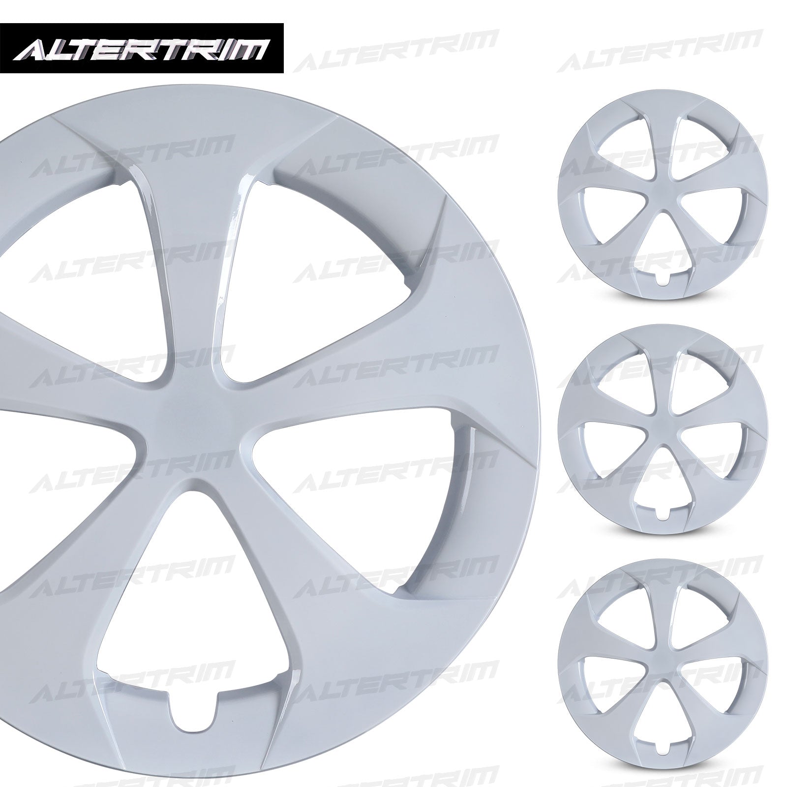 15 Inch Wheel Hubcaps for 2010-2015 TOYOTA Prius - White Lacquer