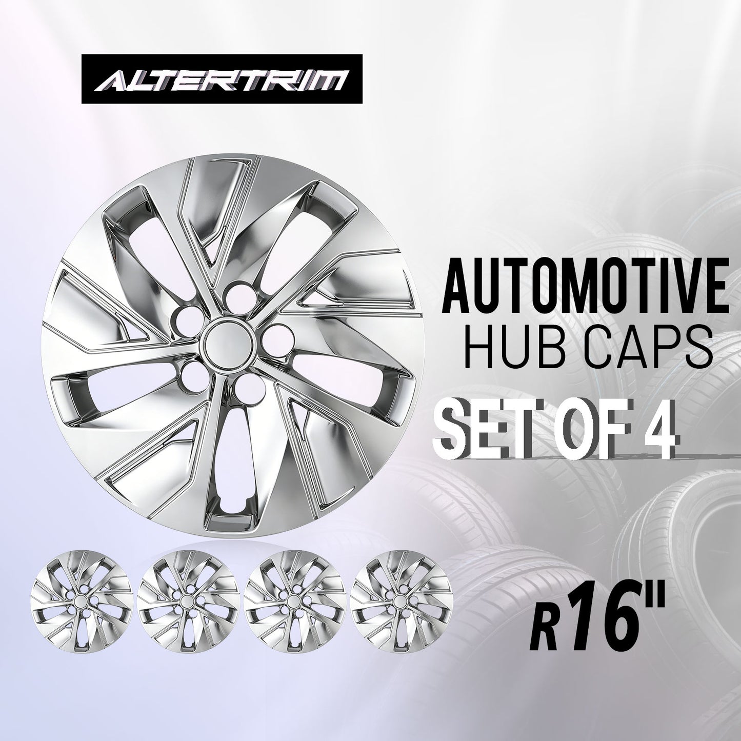 16 Inch Wheel Hubcaps for 2019-2025 Nissan Altima - Chrome
