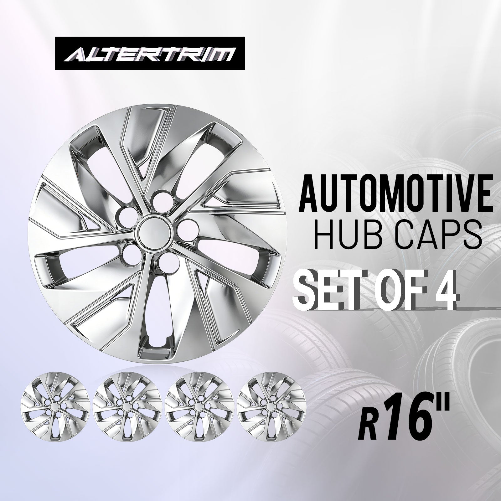 16 Inch Wheel Hubcaps for 2019-2025 Nissan Altima - Chrome
