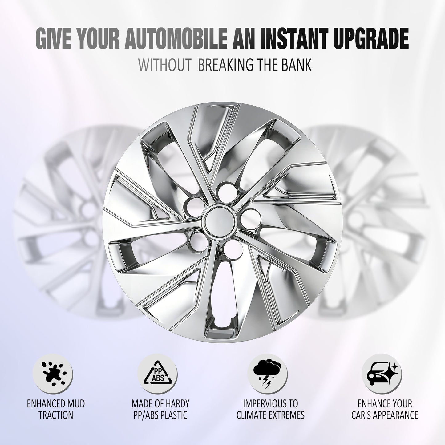 16 Inch Wheel Hubcaps for 2019-2025 Nissan Altima - Chrome