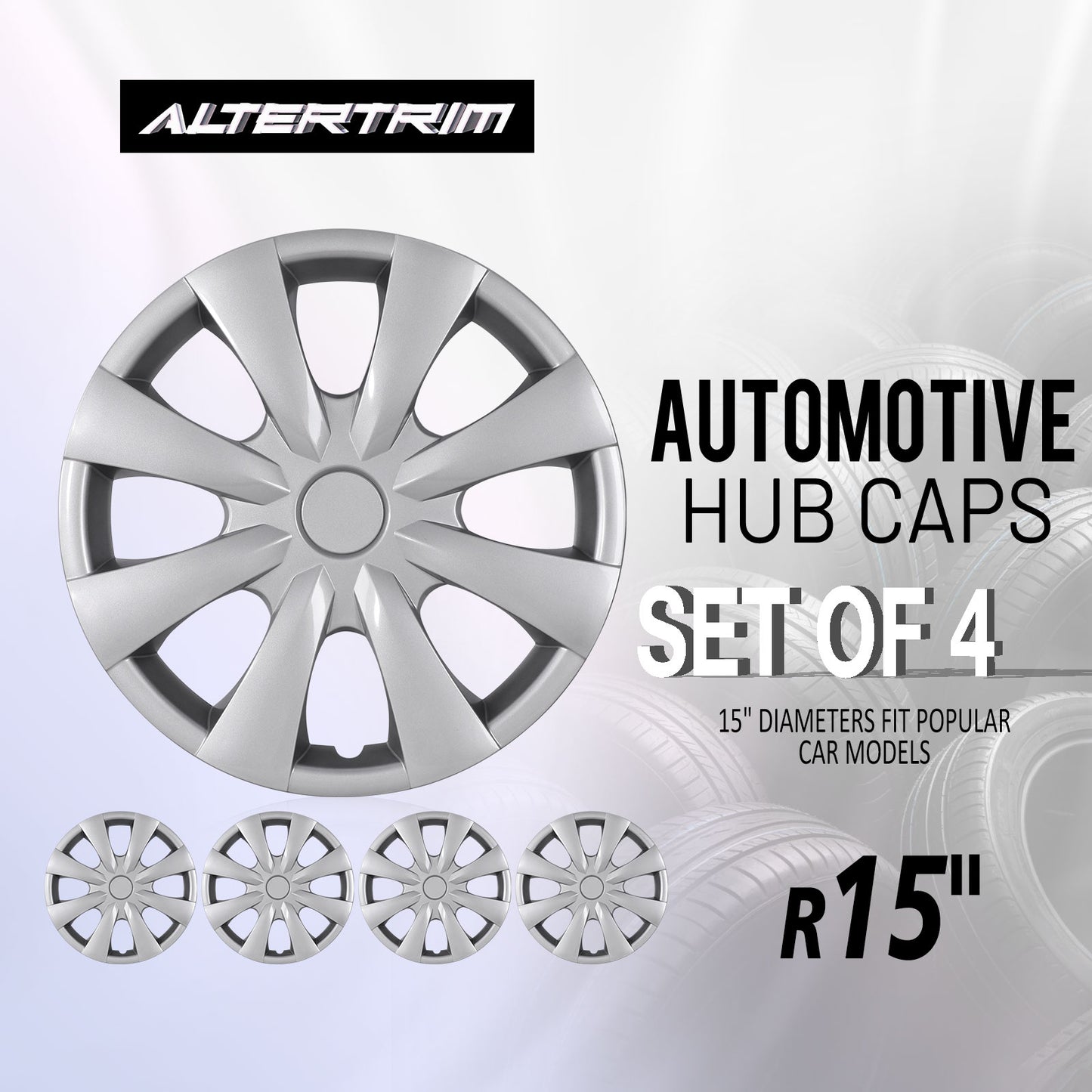 15 Inch Wheel Hubcaps for 2009-2019 TOYOTA Corolla - Lacquer