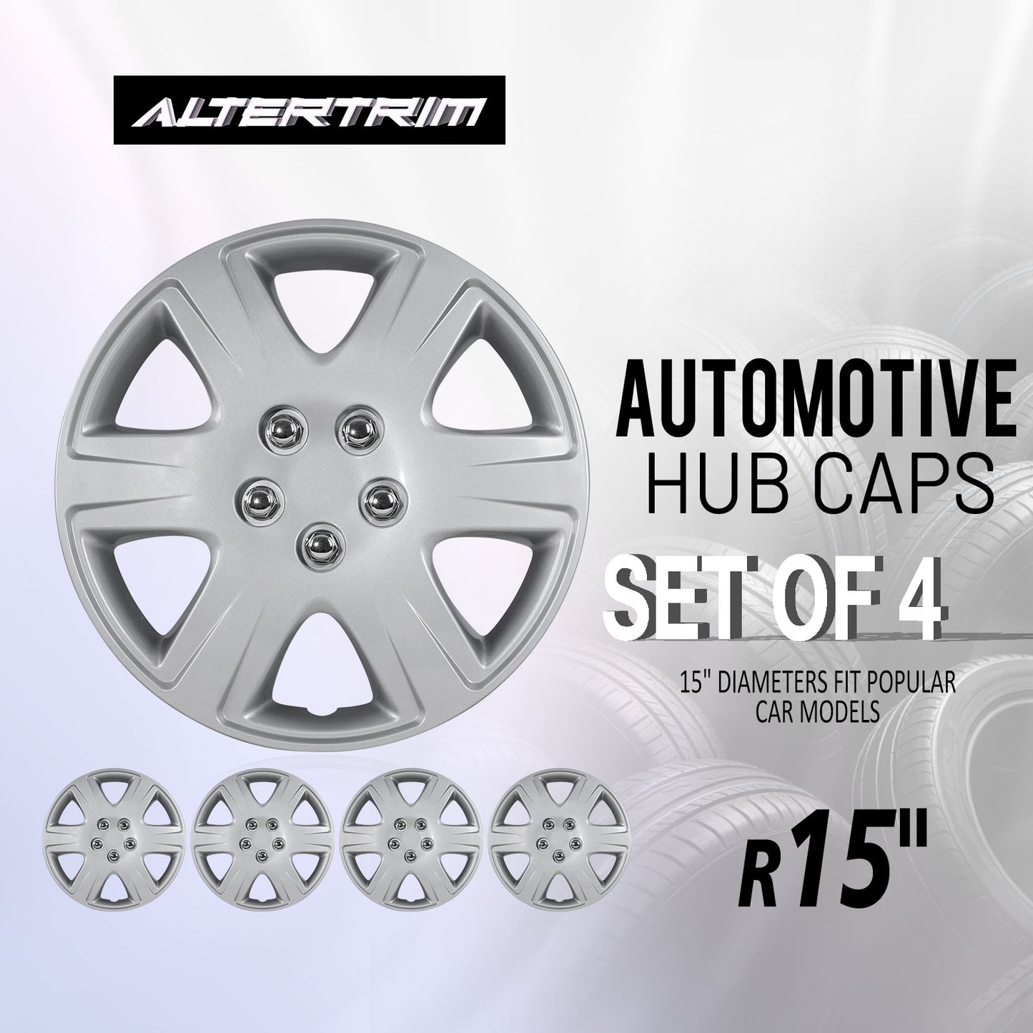 15 Inch Wheel Hubcaps for 2005-2008 TOYOTA Corolla w/decorative screws  - Lacquer