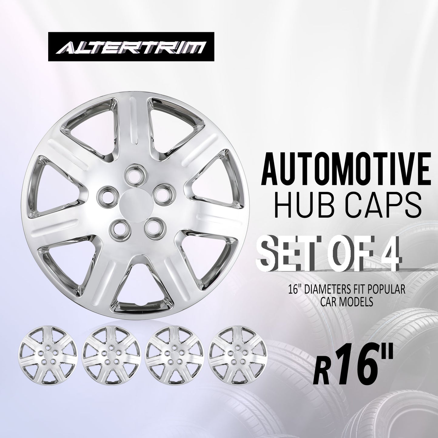 16 Inch Wheel Hubcaps for 2006-2011 Honda Civic - Chrome