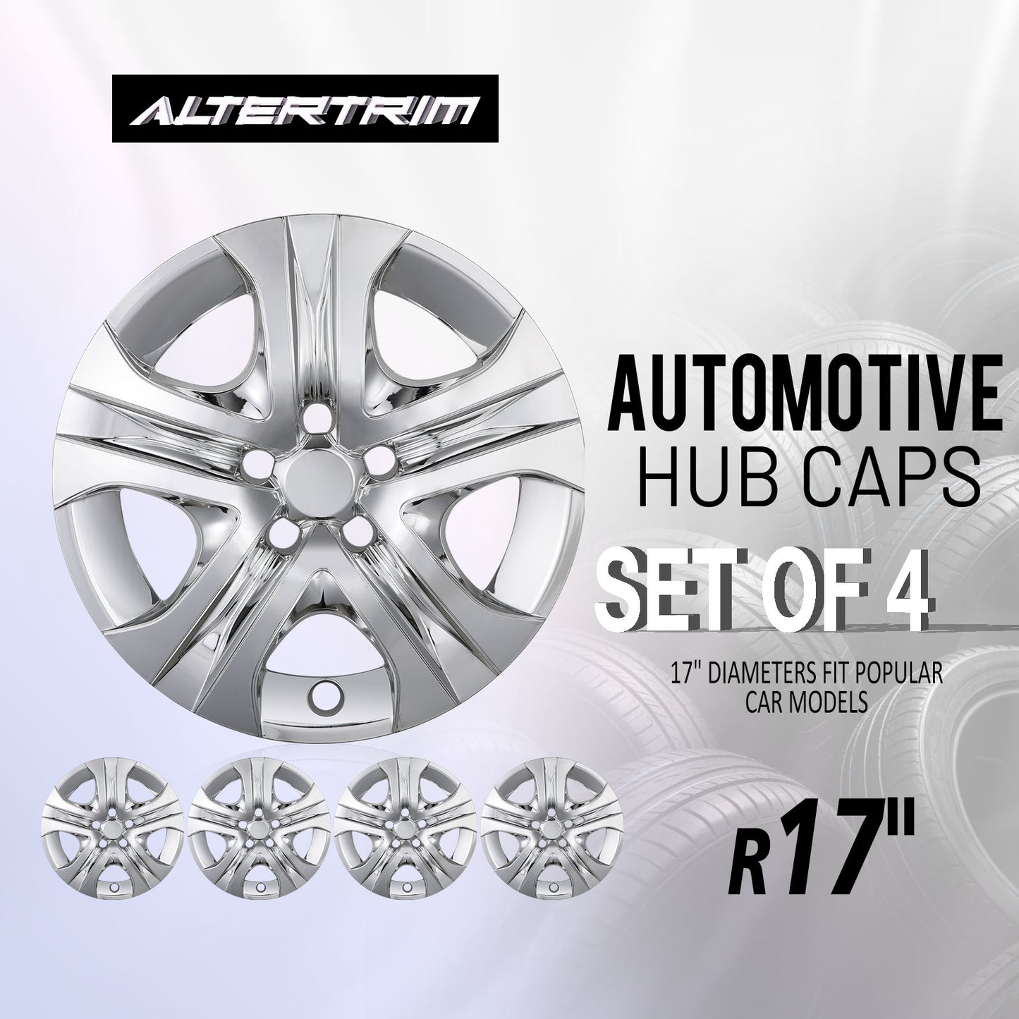 17 Inch Wheel Hubcaps for 2013-2018 TOYOTA RAV4  - Chrome