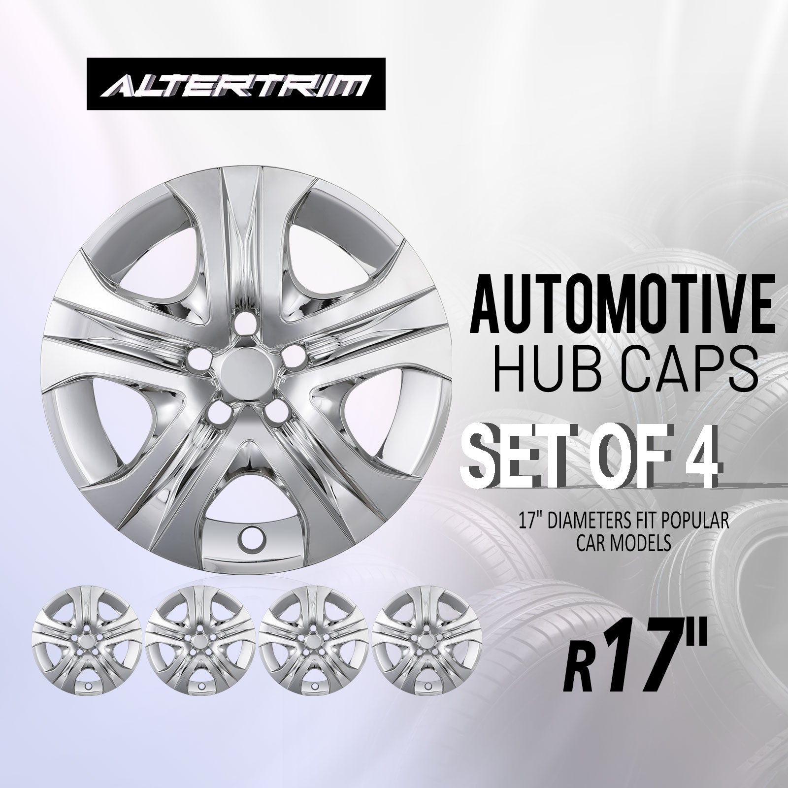 17 Inch Wheel Hubcaps for 2013-2018 TOYOTA RAV4  - Chrome