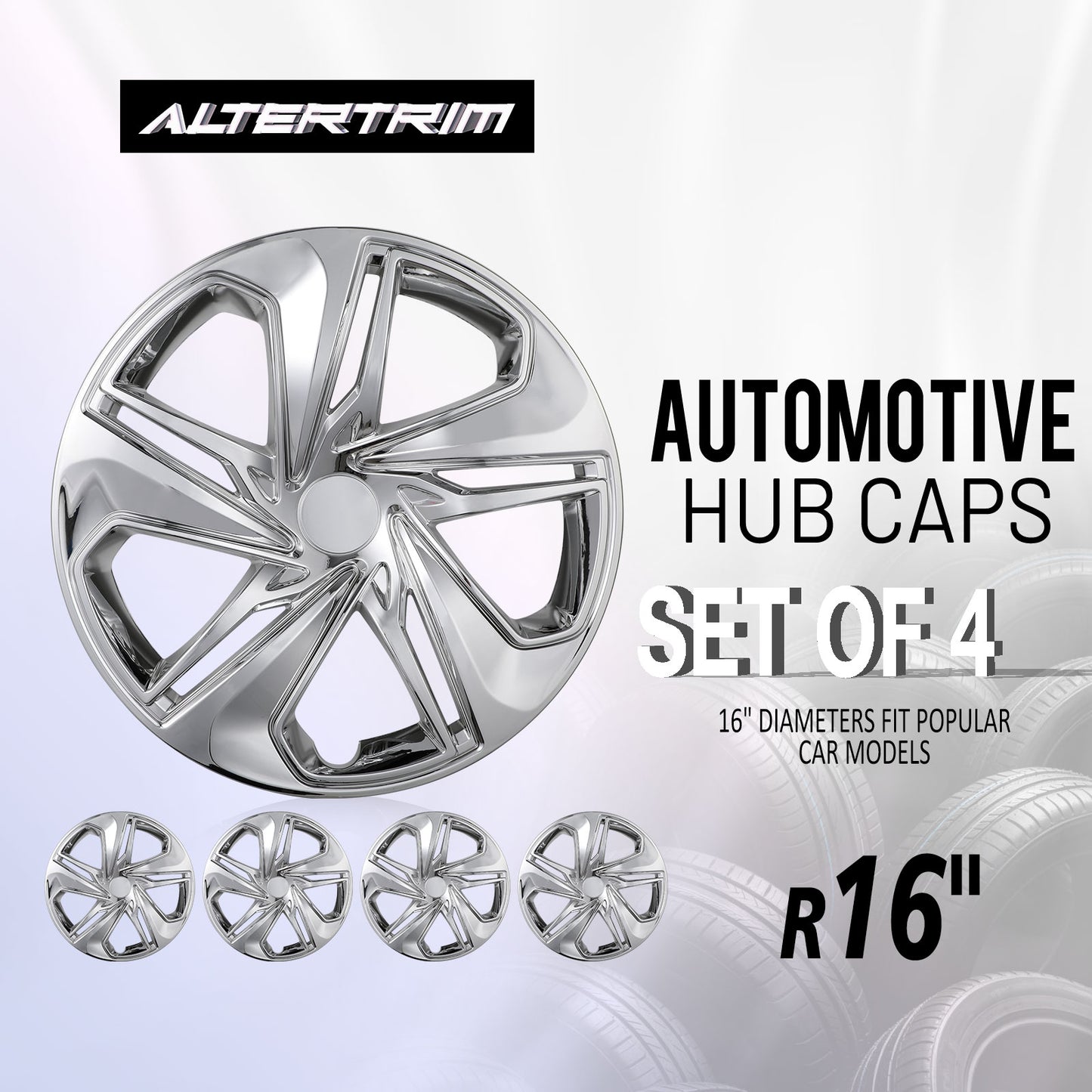 16 Inch Wheel Hubcaps for 2016-2026 Honda Civic Sedan - Chrome