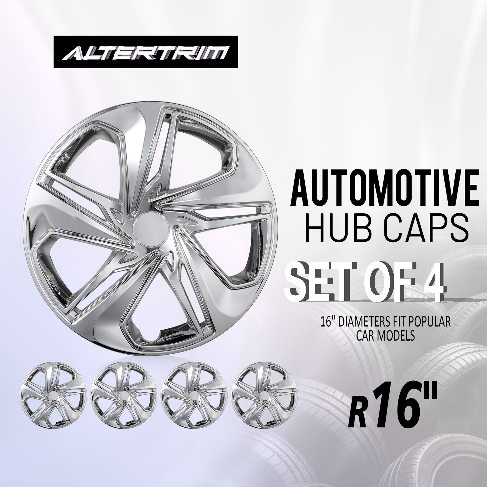 16 Inch Wheel Hubcaps for 2016-2026 Honda Civic Sedan - Chrome