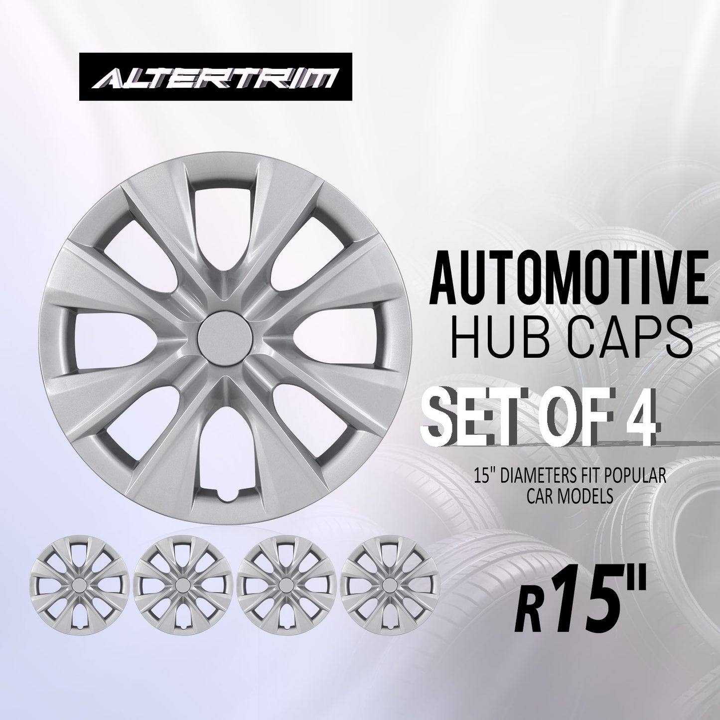 15 Inch Wheel Hubcaps for 2009-2019 TOYOTA Corolla - Lacquer
