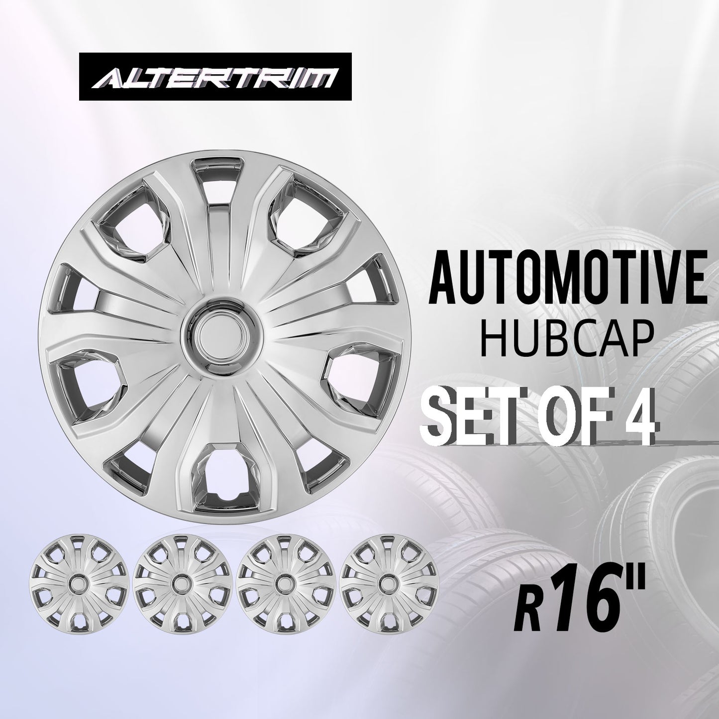 16 Inch Wheel Hubcaps for 2014-2023 Ford Transit Connect - Chrome