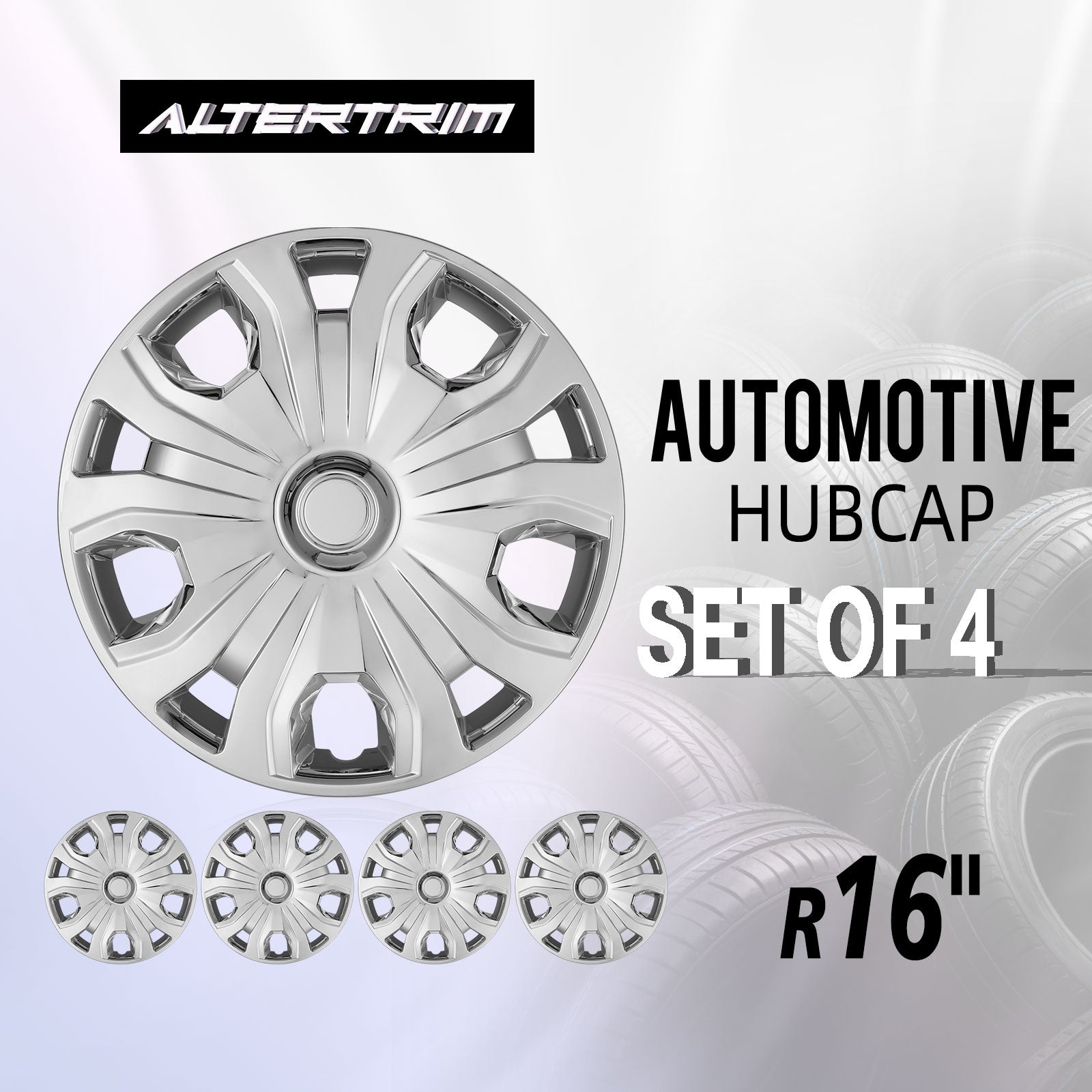 16 Inch Wheel Hubcaps for 2014-2023 Ford Transit Connect - Chrome