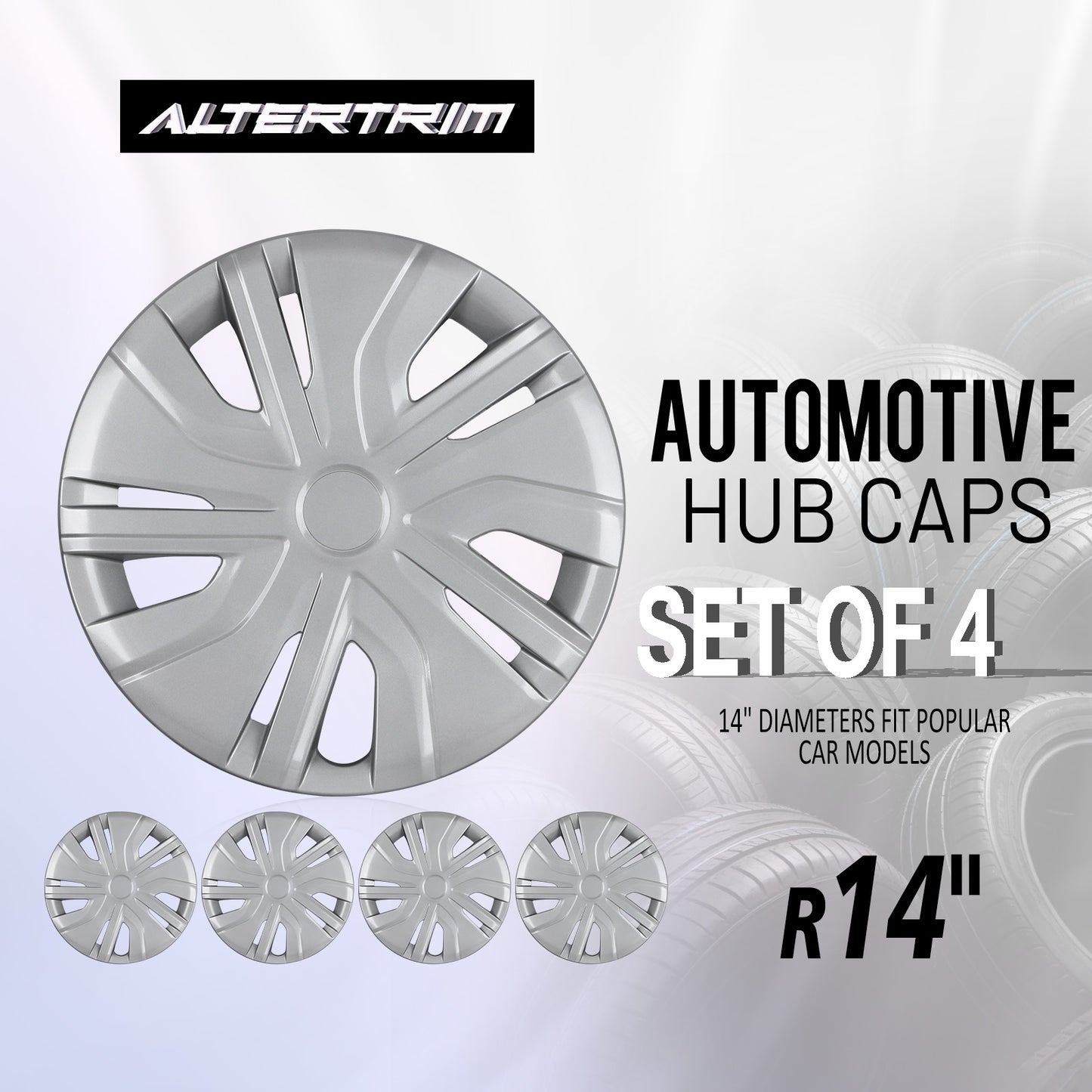 14 Inch Wheel Hubcaps for 2014-2026 Mitsubishi Mirage - Lacquer