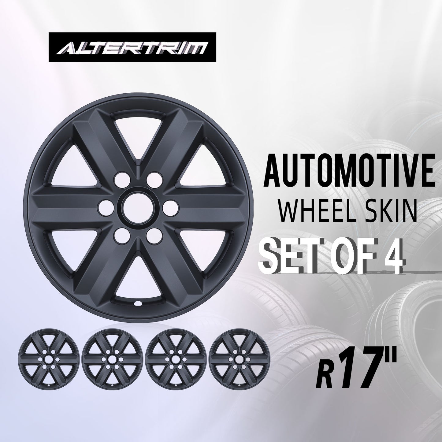 17 Inch Wheel Skins for 2021-2025 Ford F-150 - Matte Black