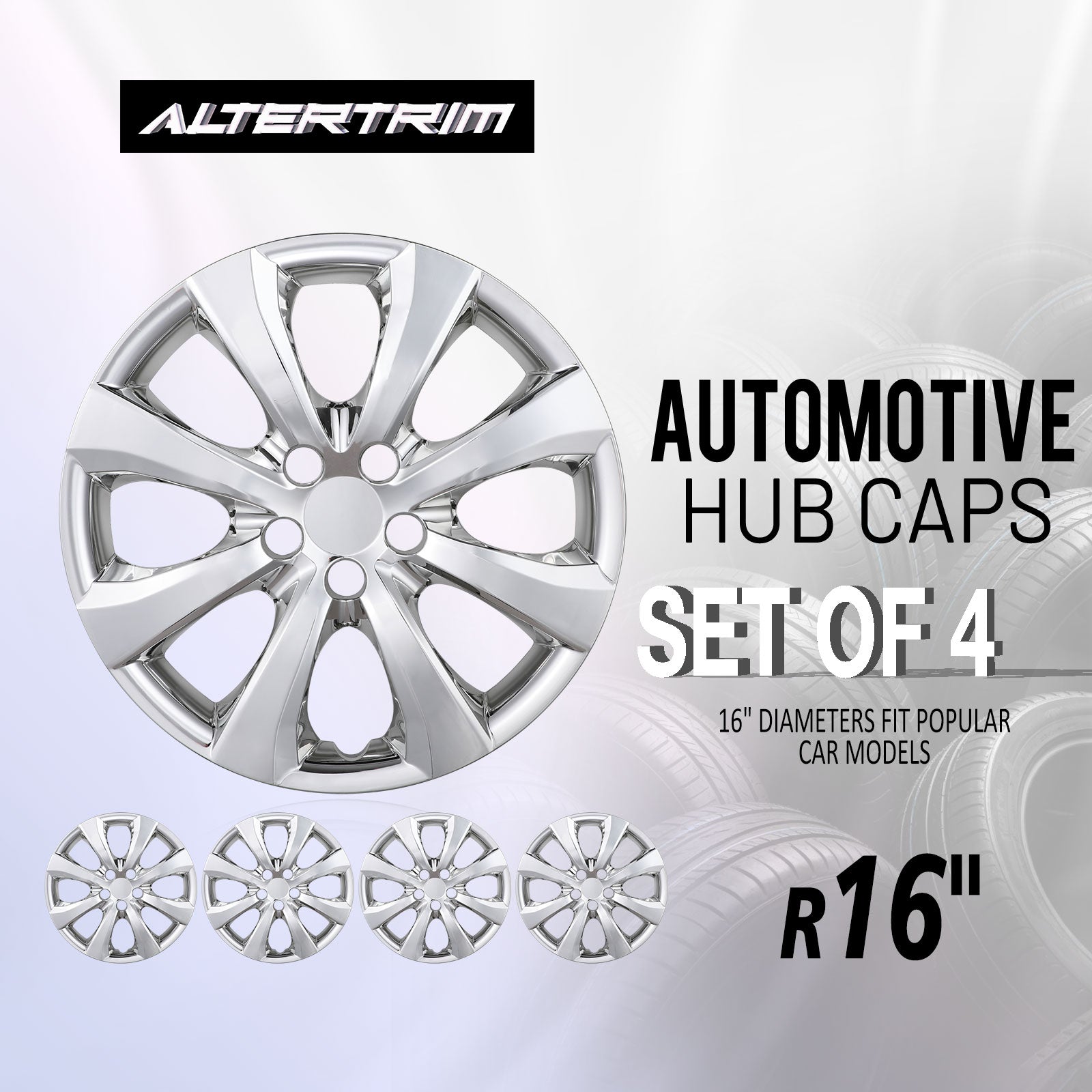 16 Inch Wheel Hubcaps for 2014-2026 TOYOTA Corolla and 2009-2014 TOYOTA Matrix  - Chrome