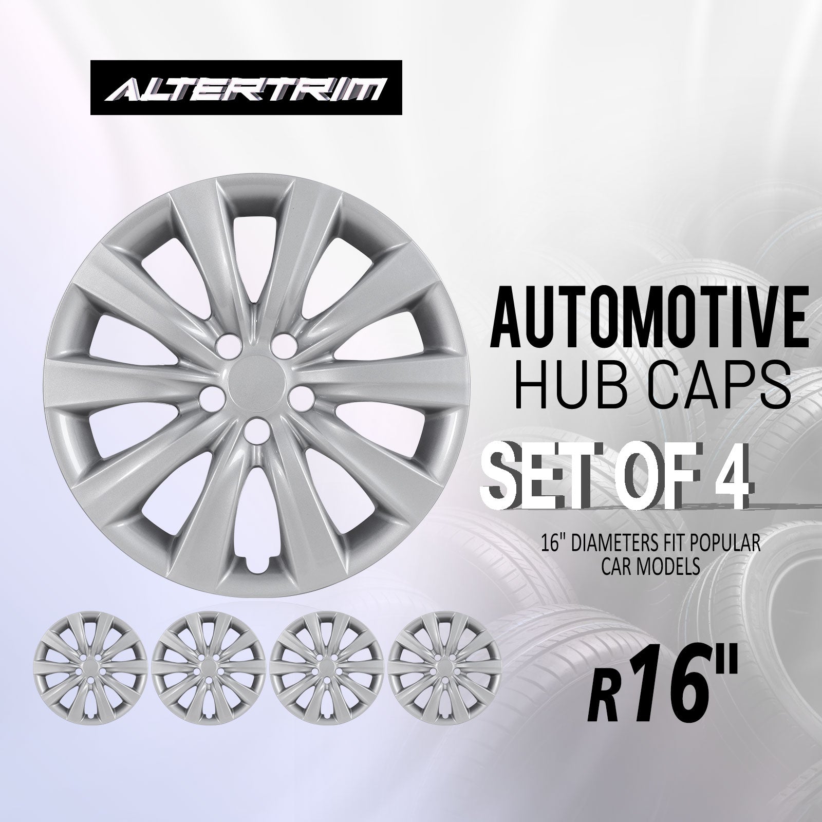 16 Inch Wheel Hubcaps for 2009-2026 TOYOTA Corolla and 2009-2014 TOYOTA Matrix - Lacquer