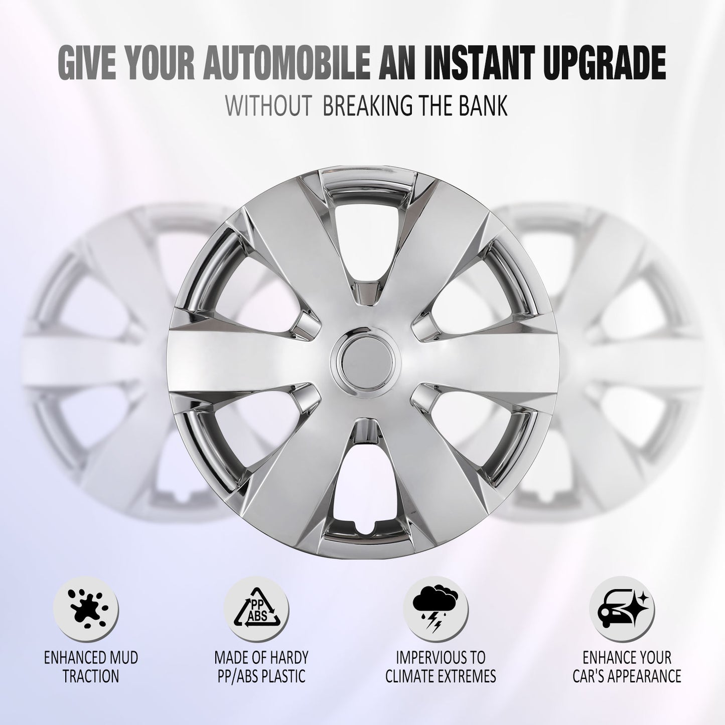 16 Inch Wheel Hubcaps for 2007-2011 TOYOTA Camry - Chrome