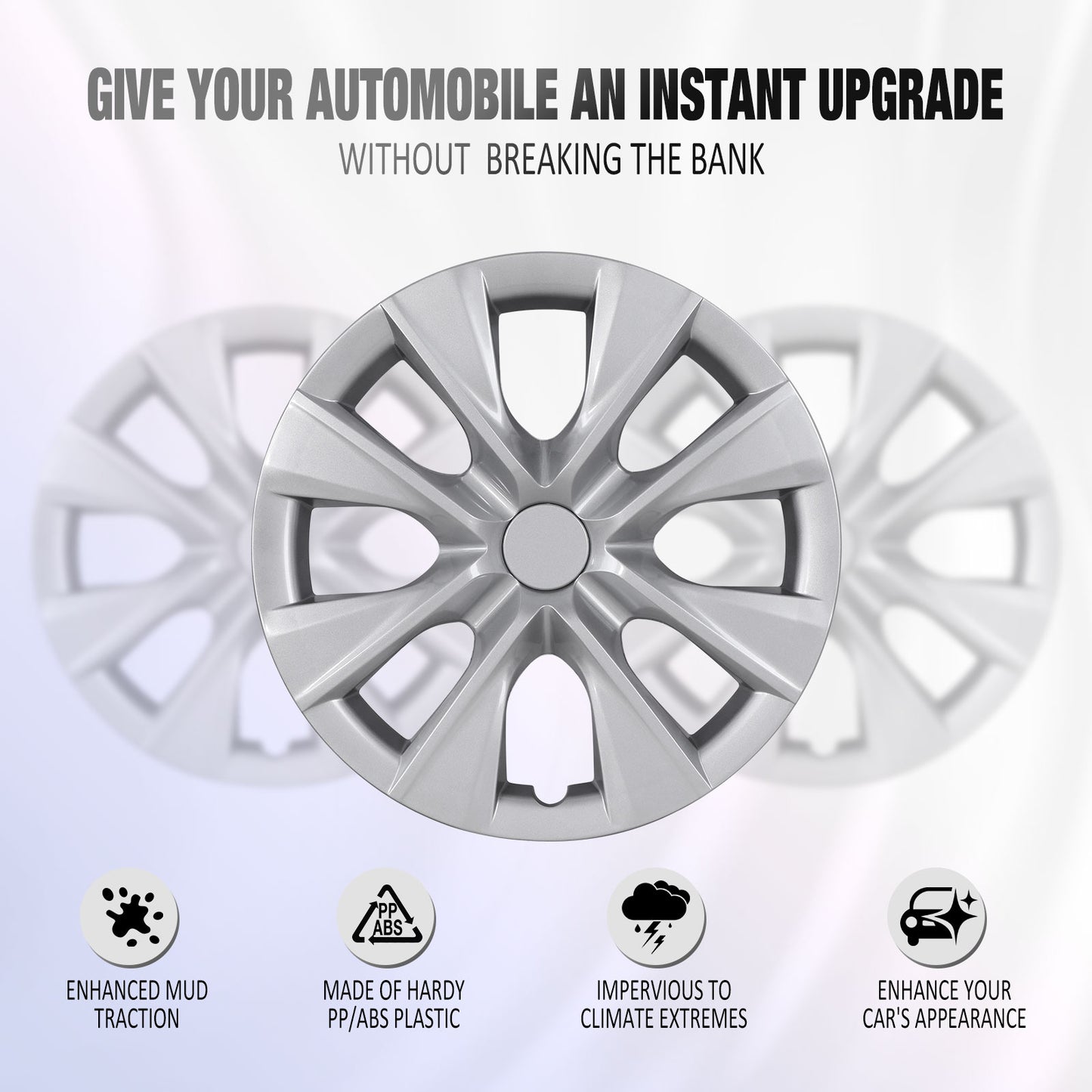 15 Inch Wheel Hubcaps for 2009-2019 TOYOTA Corolla - Lacquer