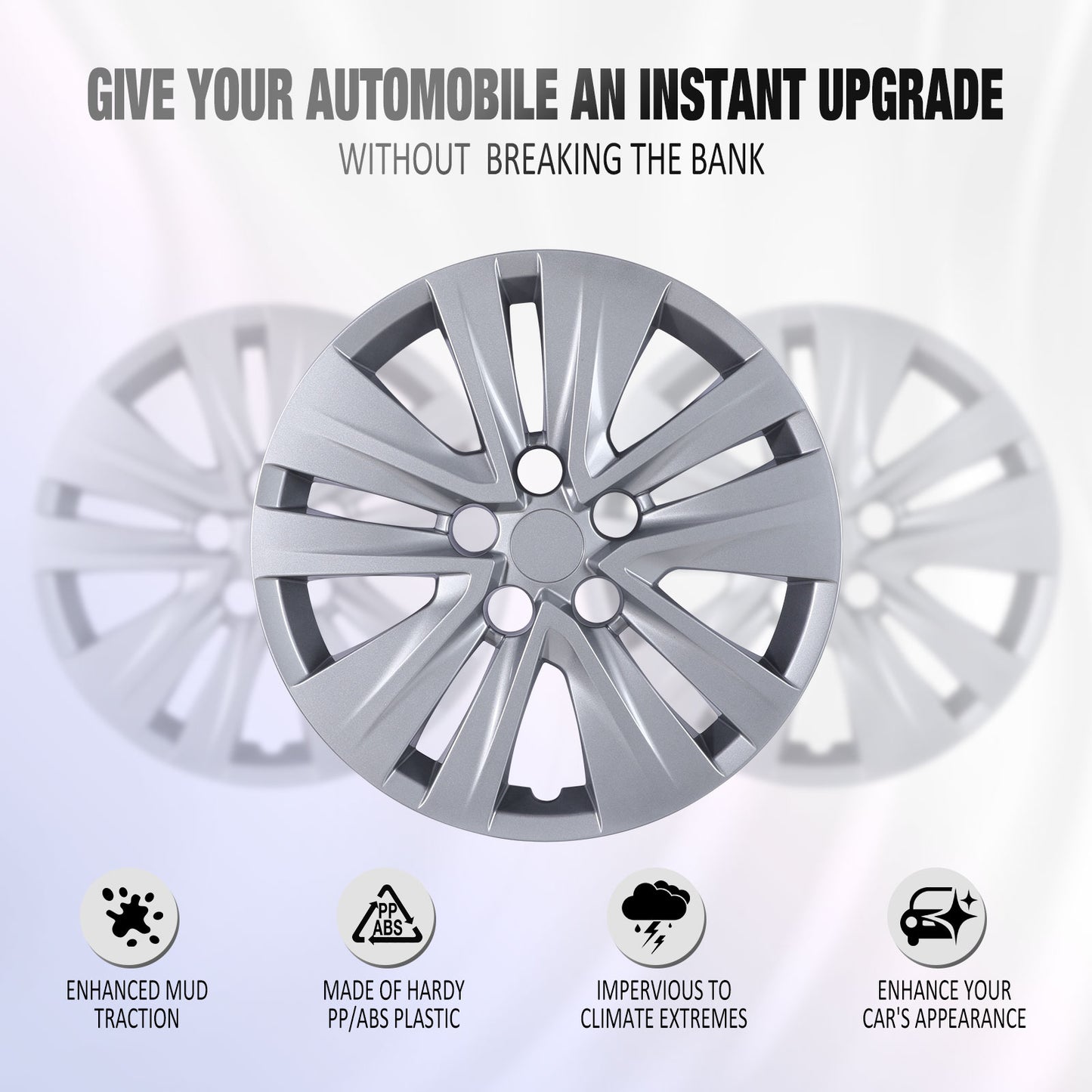 16 Inch Wheel Hubcaps for 2020-2026 Nissan Sentra - Lacquer