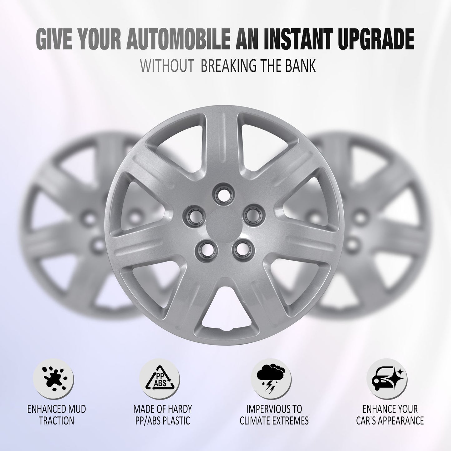 16 Inch Wheel Hubcaps for 2006-2011 Honda Civic - Lacquer