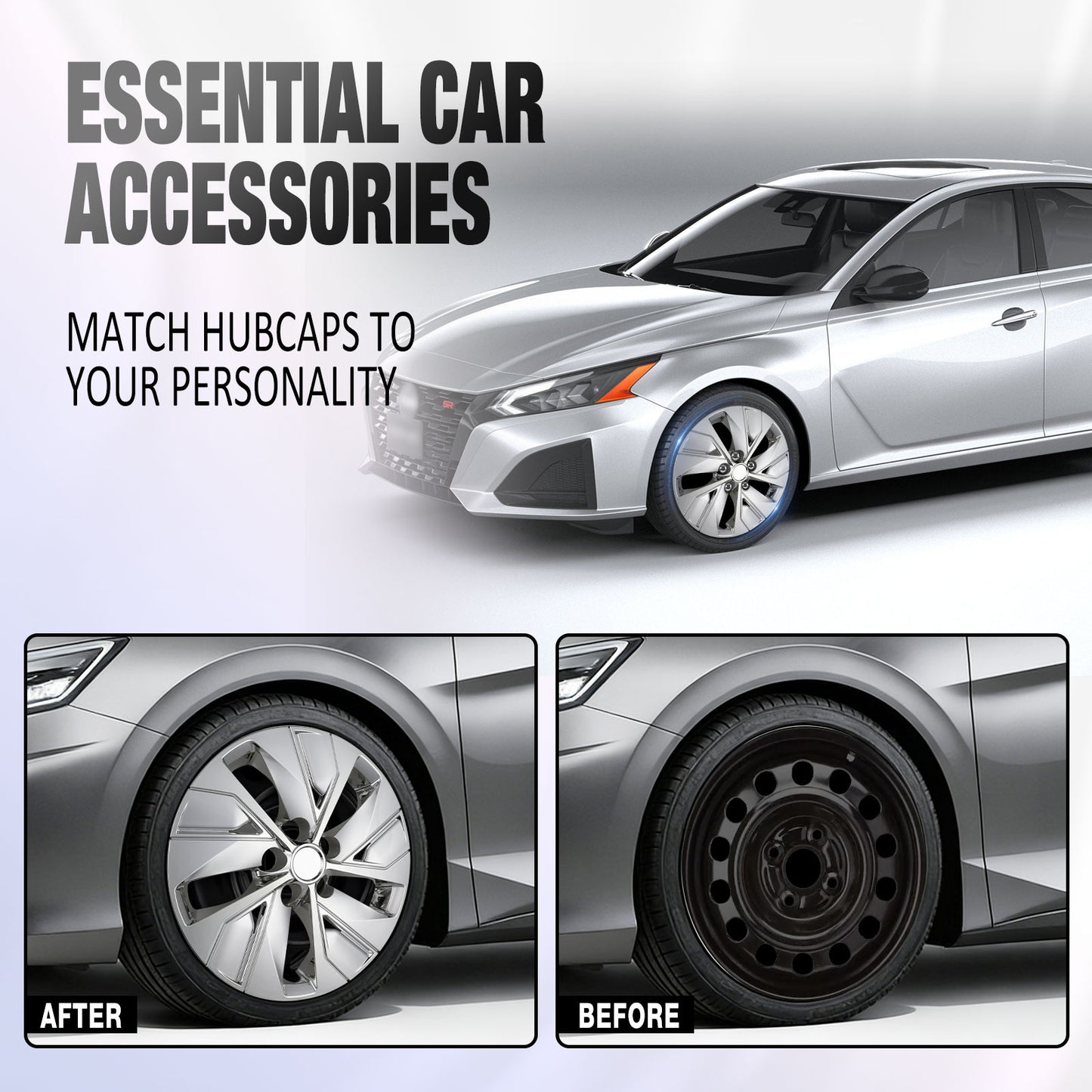 16 Inch Wheel Hubcaps for 2019-2025 Nissan Altima - Chrome