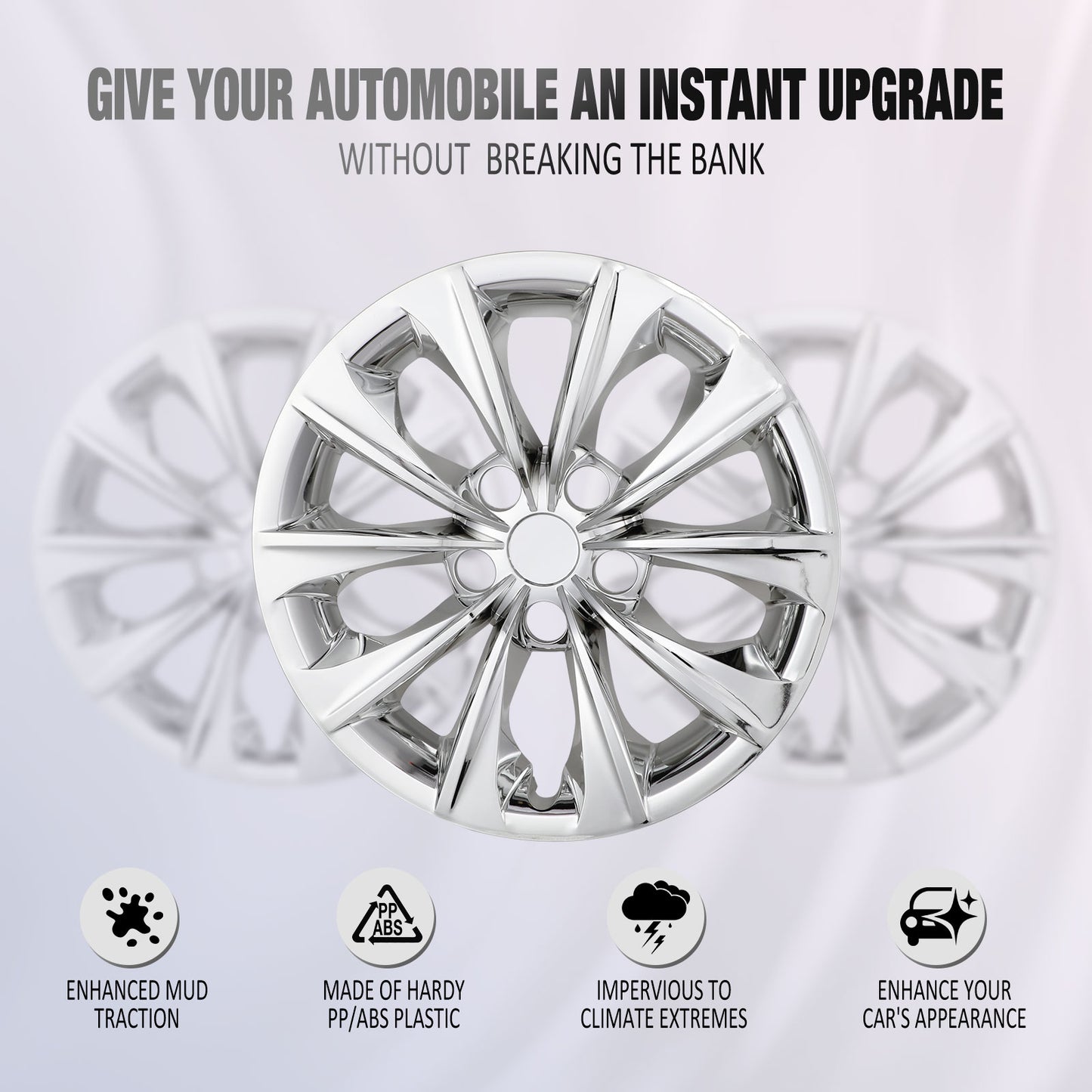 16 Inch Wheel Hubcaps for 2015-2017 TOYOTA Camry - Chrome