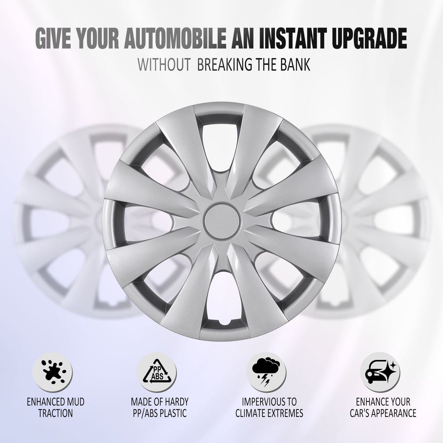 15 Inch Wheel Hubcaps for 2009-2019 TOYOTA Corolla - Lacquer