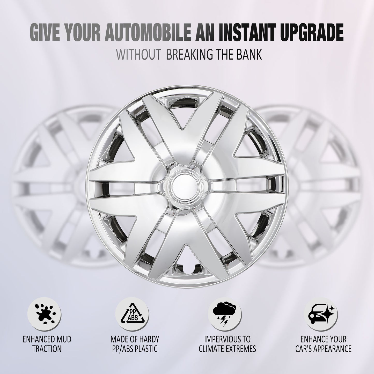 16 Inch Wheel Hubcaps for 2004-2010 Toyota Sienna - Chrome