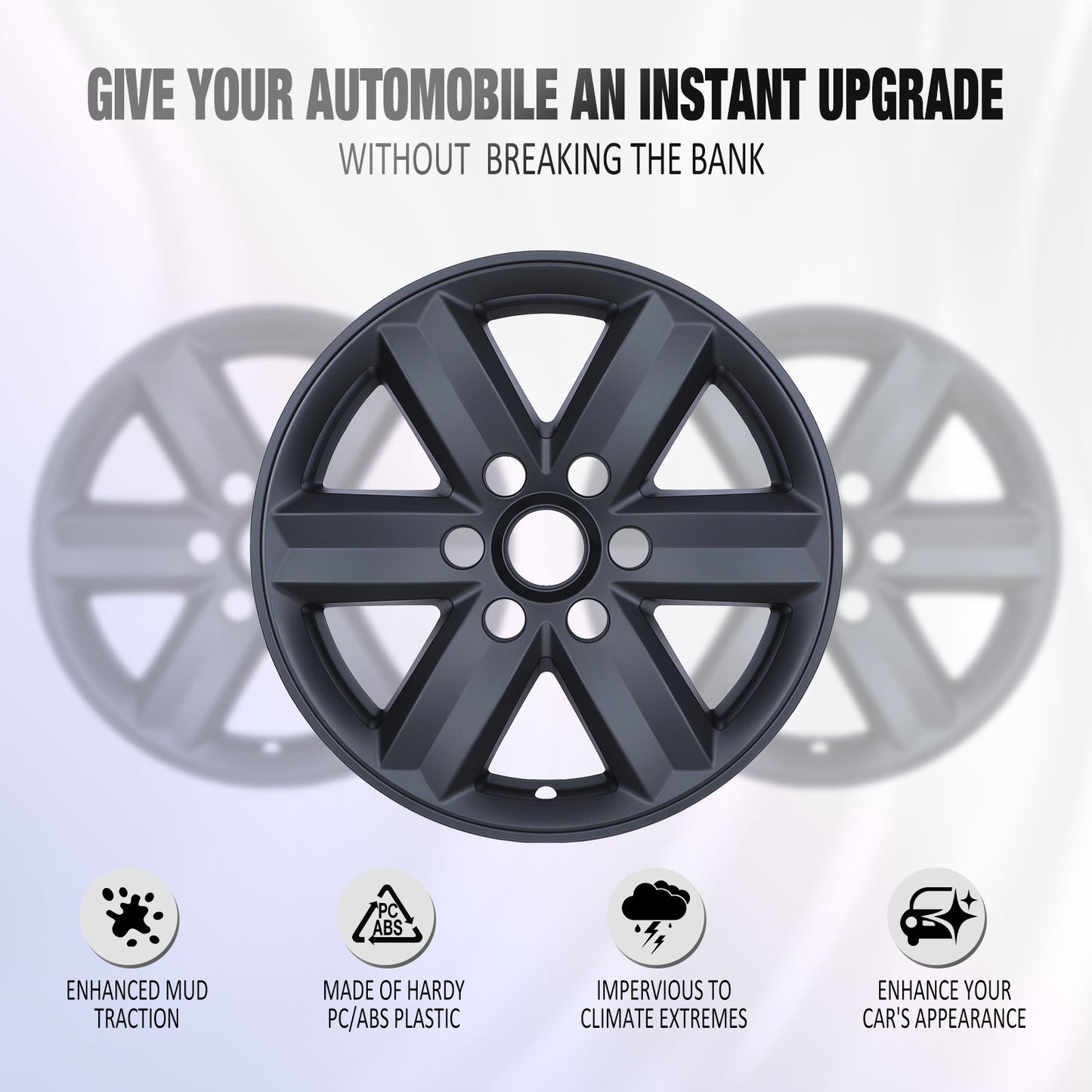 17 Inch Wheel Skins for 2021-2025 Ford F-150 - Matte Black