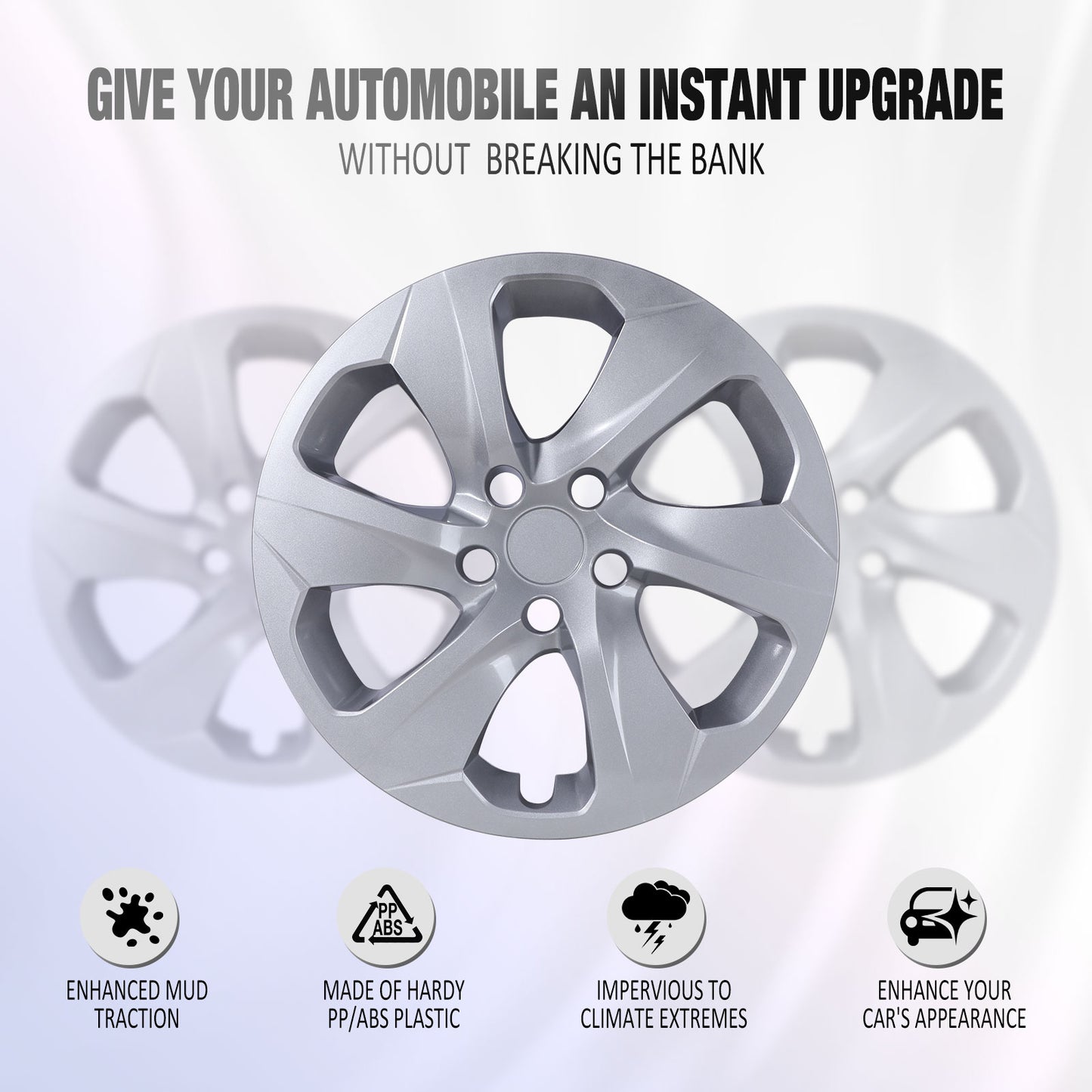 17 Inch Wheel Hubcaps for 2019-2025 Toyota RAV4 - Lacquer