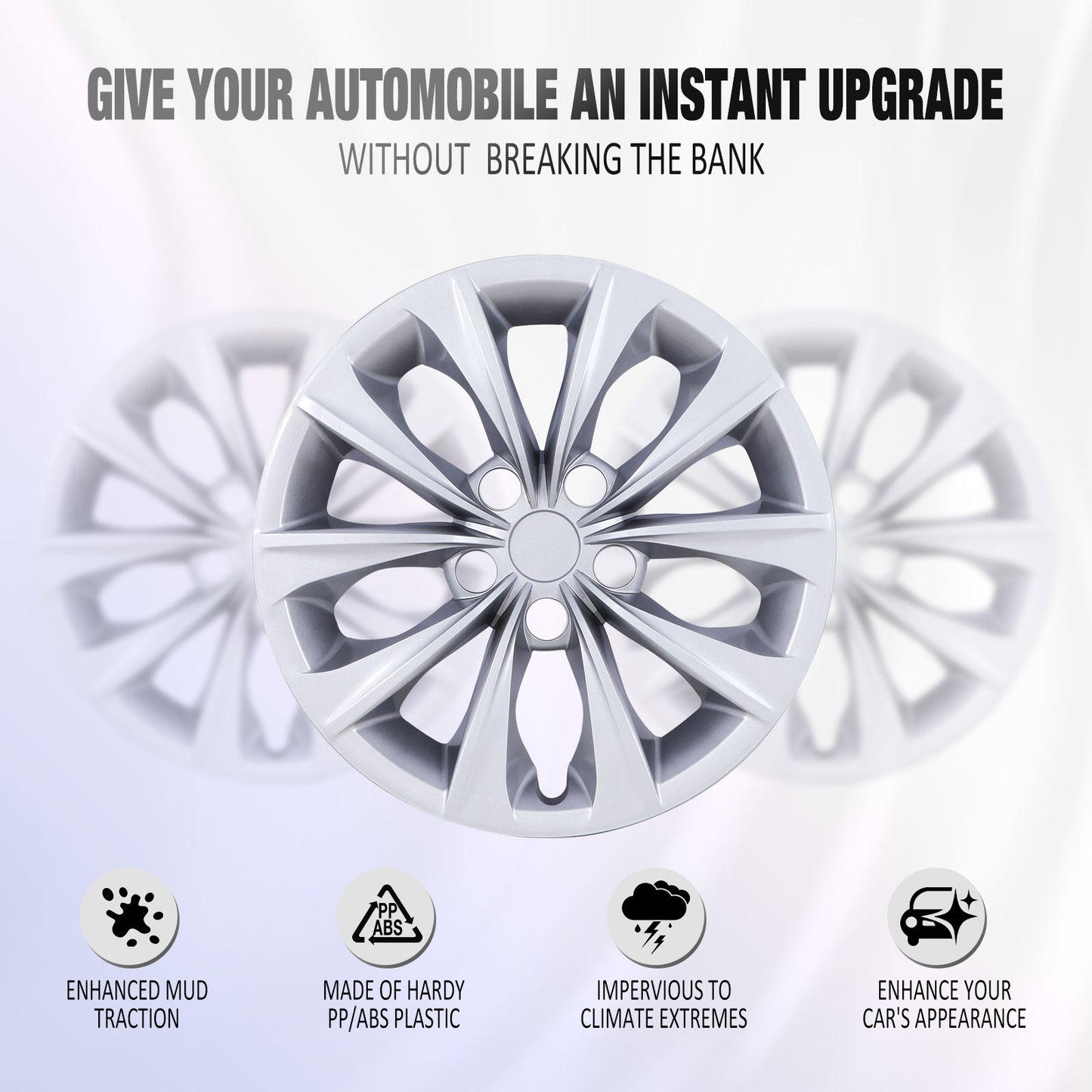 16 Inch Wheel Hubcaps for 2015-2017 TOYOTA Camry - Lacquer