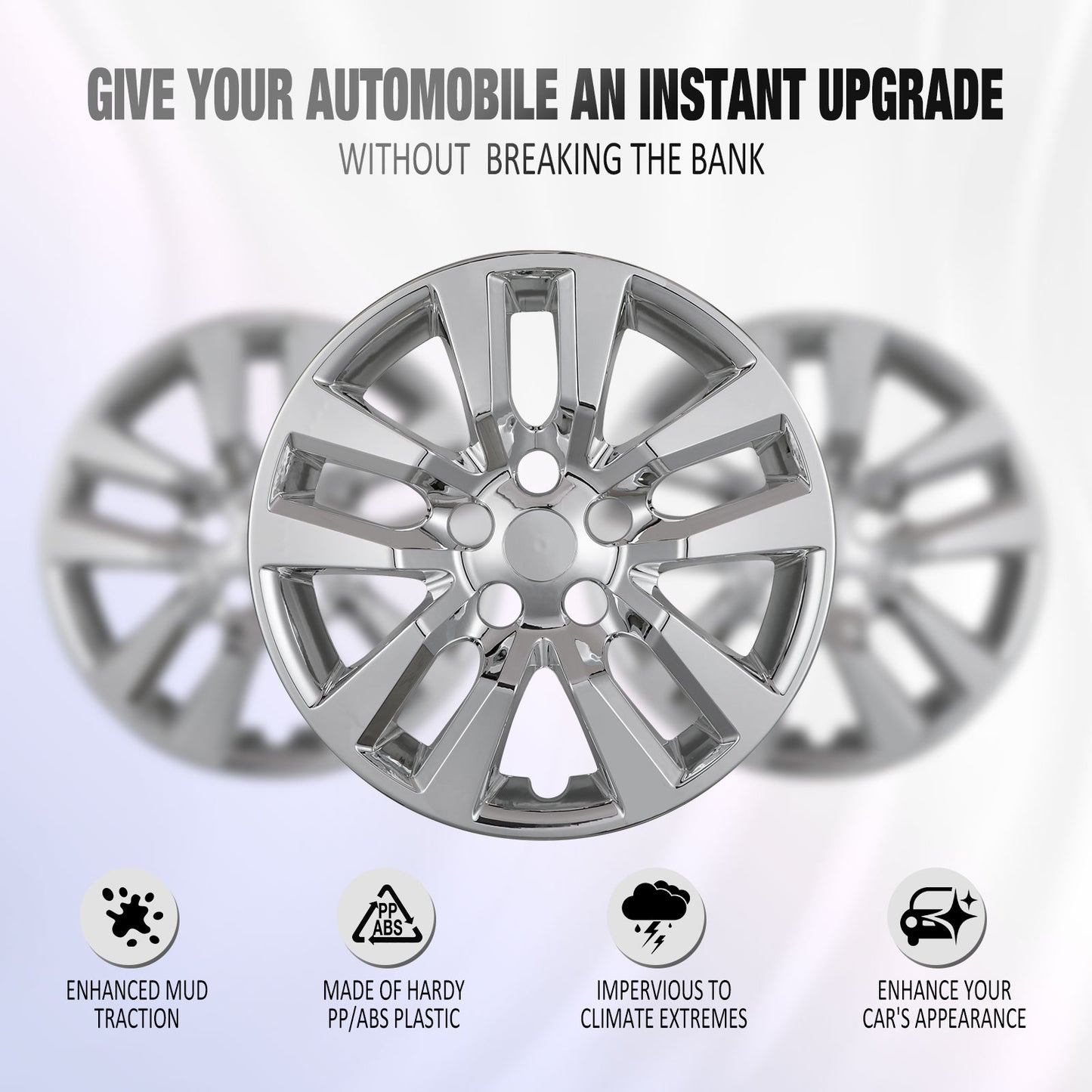 16 Inch Wheel Hubcaps for 2013-2018 Nissan Altima Sedan - Chrome