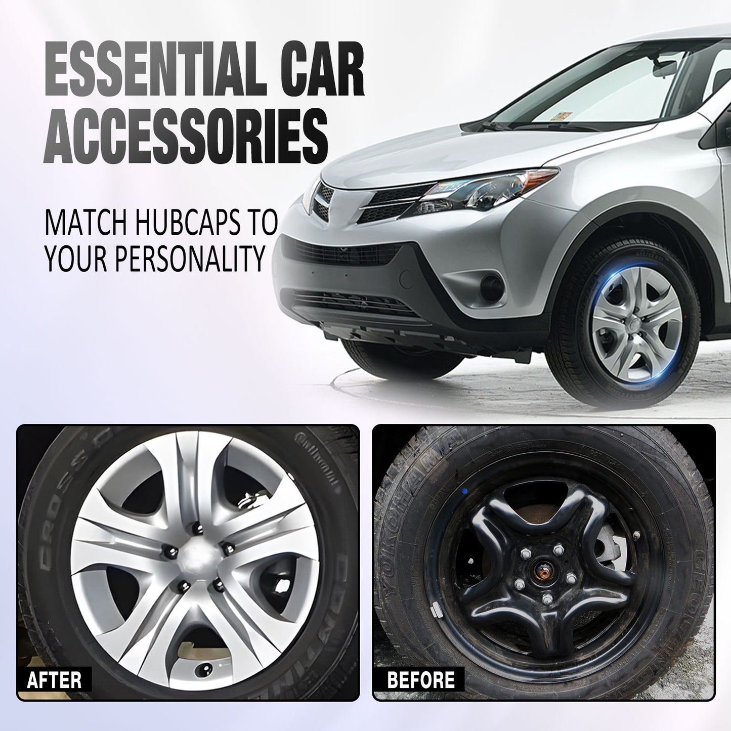 17 Inch Wheel Hubcaps for 2013-2018 TOYOTA RAV4  - Lacquer