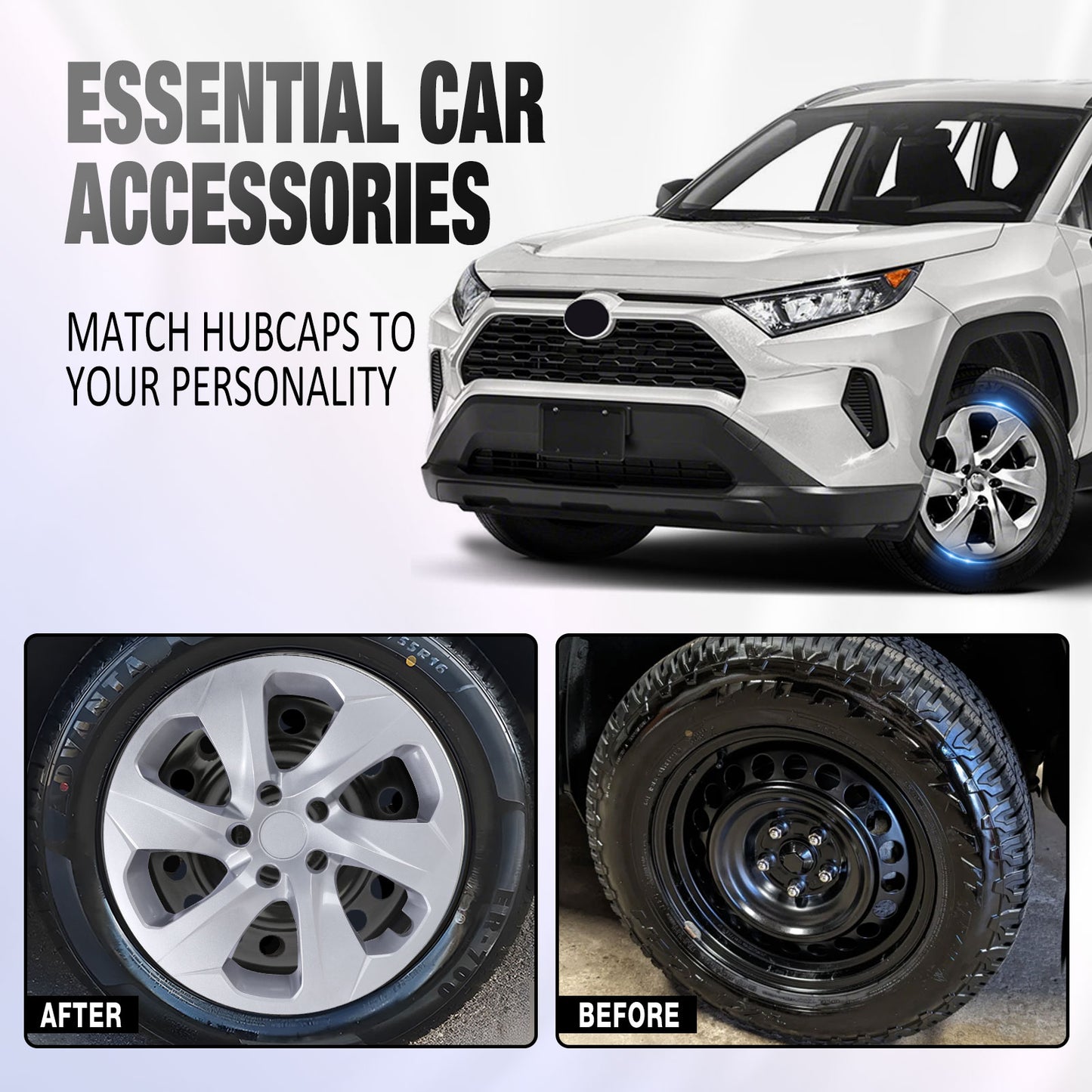 17 Inch Wheel Hubcaps for 2019-2025 Toyota RAV4 - Lacquer