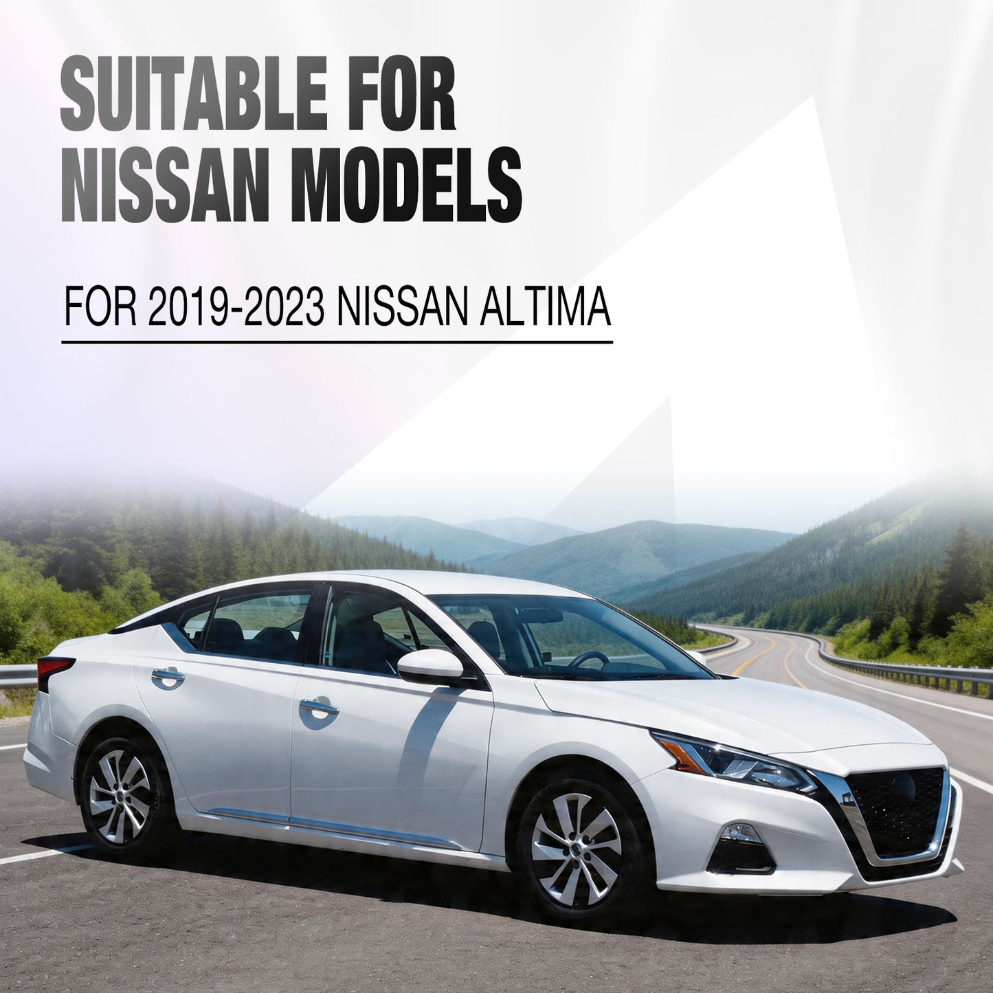 16 Inch Wheel Hubcaps for 2019-2025 Nissan Altima - Silver Lacquer & Black Lacquer