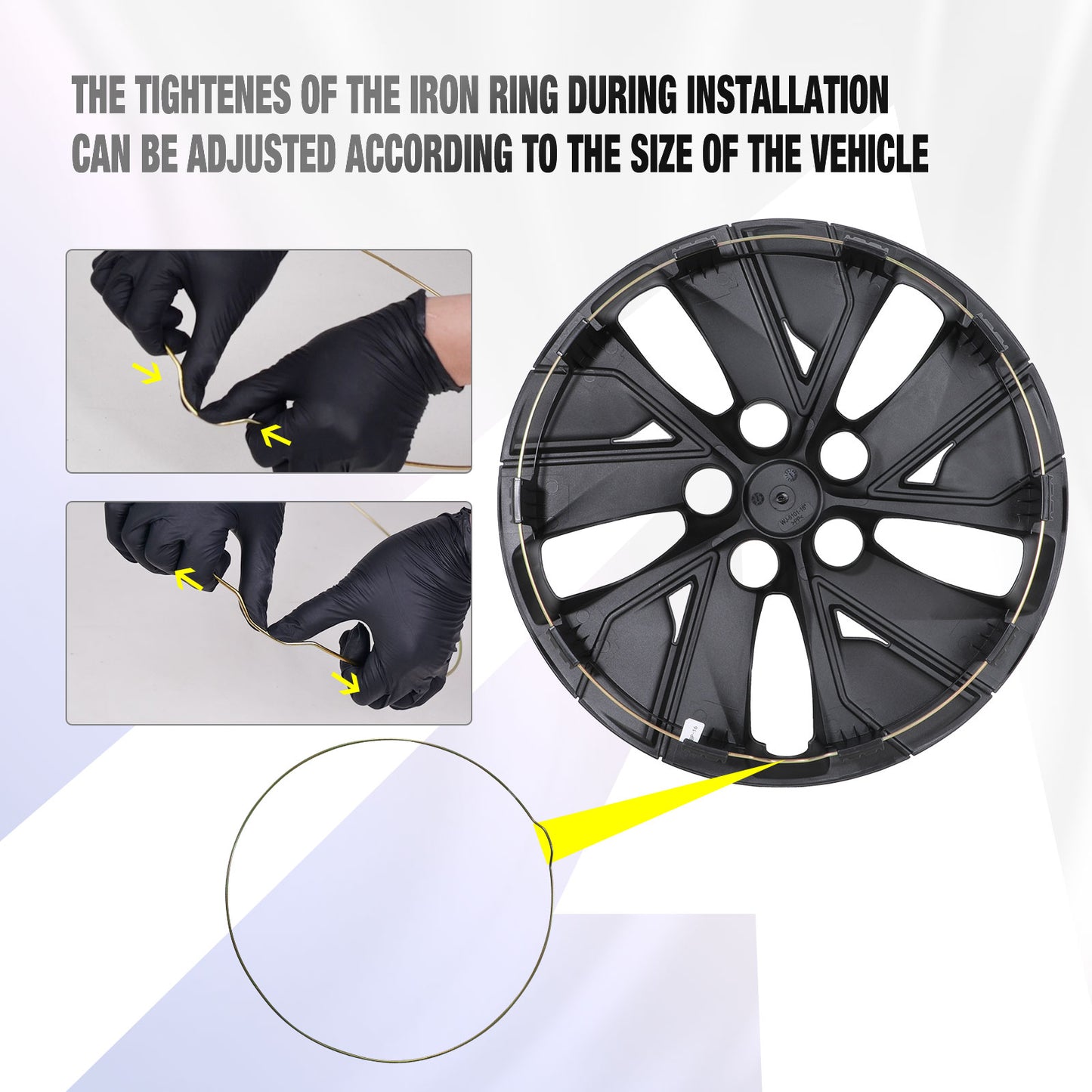 16 Inch Wheel Hubcaps for 2019-2025 Nissan Altima - Matte Black