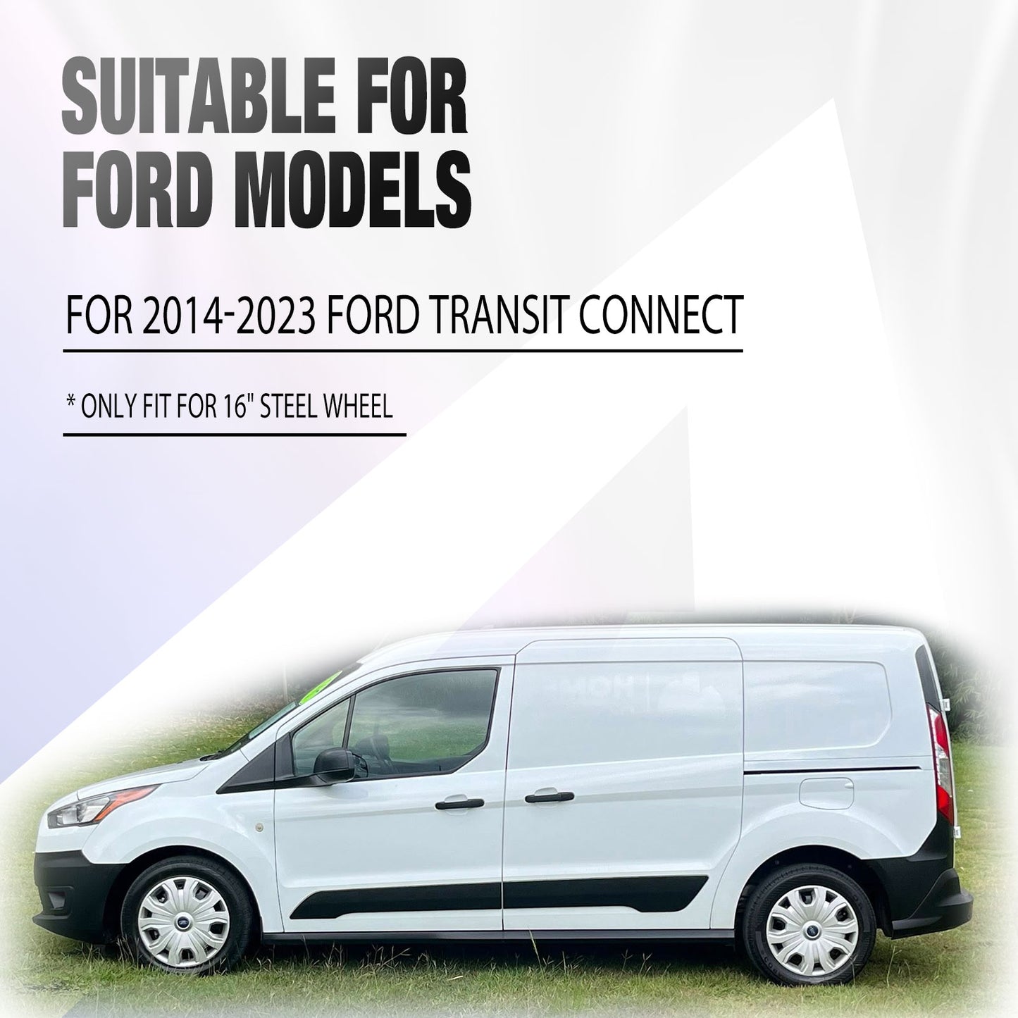 16 Inch Wheel Hubcaps for 2014-2023 Ford Transit Connect - Chrome