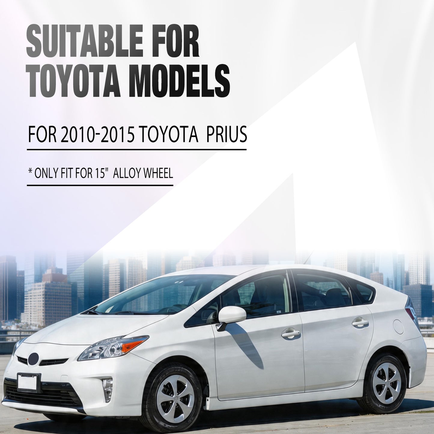 15 Inch Wheel Hubcaps for 2010-2015 TOYOTA Prius - Lacquer