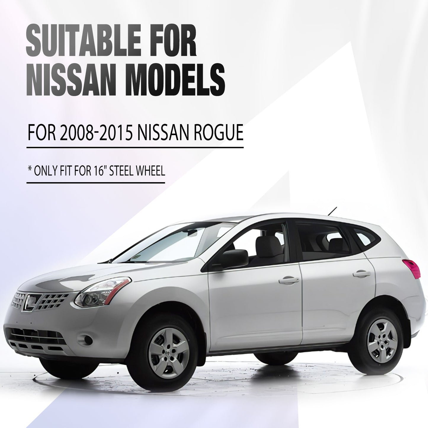 16 Inch Wheel Hubcaps for 2008-2015 Nissan Rogue - Lacquer