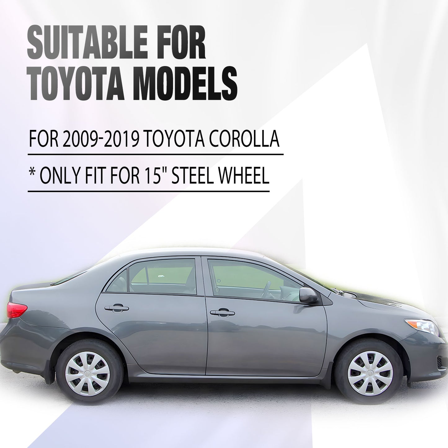 15 Inch Wheel Hubcaps for 2009-2019 TOYOTA Corolla - Lacquer