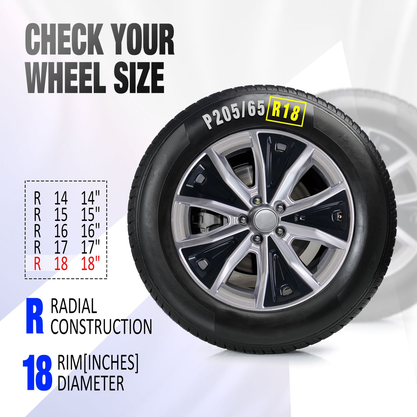 18 Inch Wheel Inserts for 2023-2025 Honda CR-V EX / EX-L - Matte Black (S2 Style)