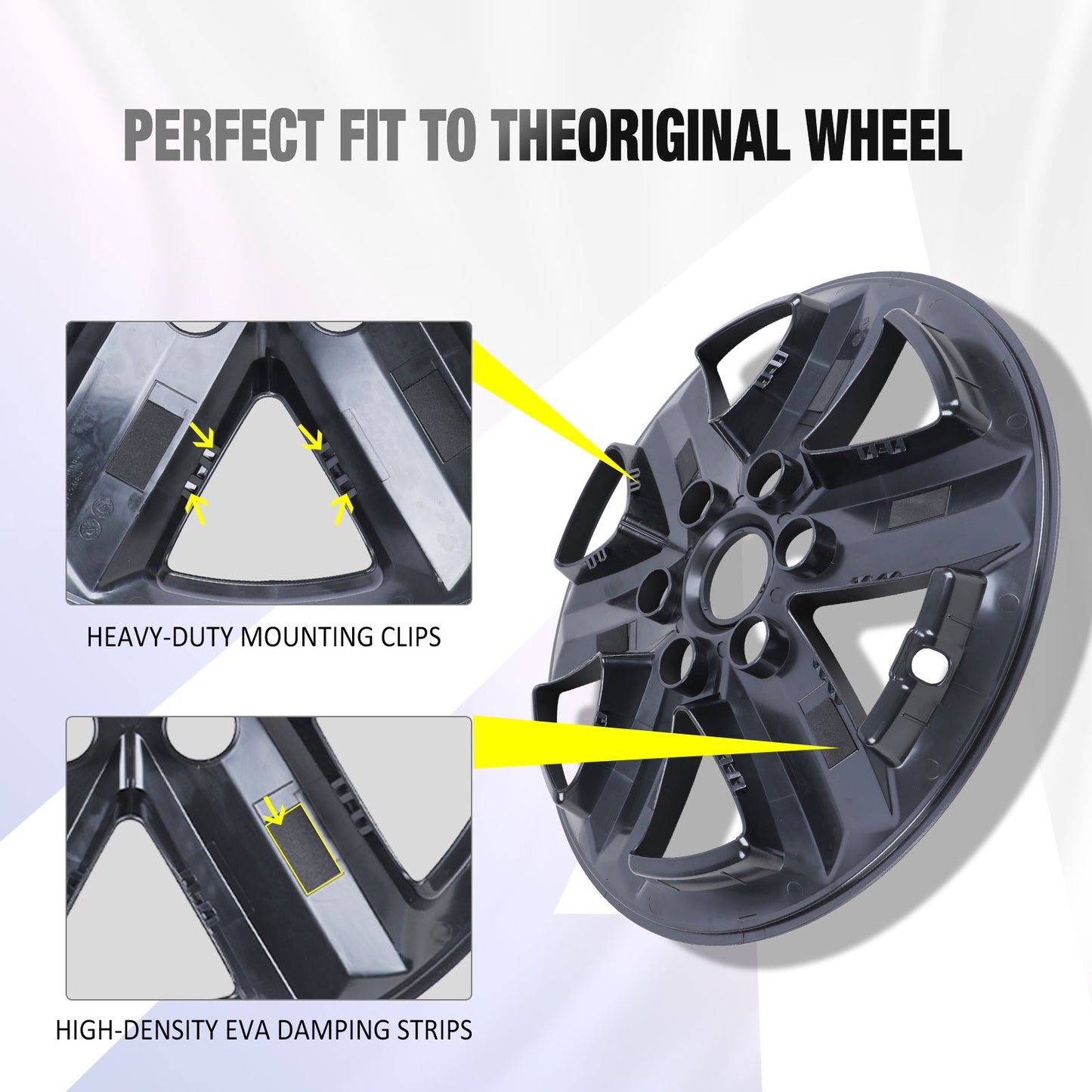17 Inch Wheel Skins for 2021-2025 Ford F-150 - Matte Black