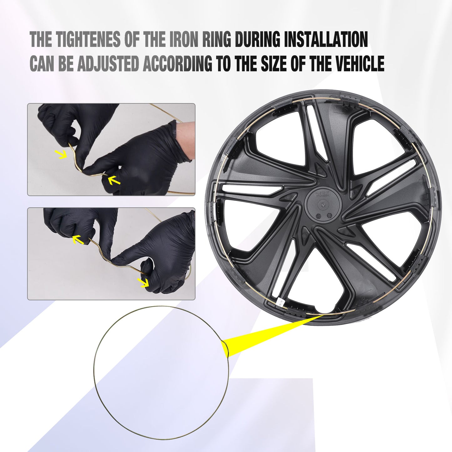 16 Inch Wheel Hubcaps for 2016-2026 Honda Civic Sedan - Matte Black