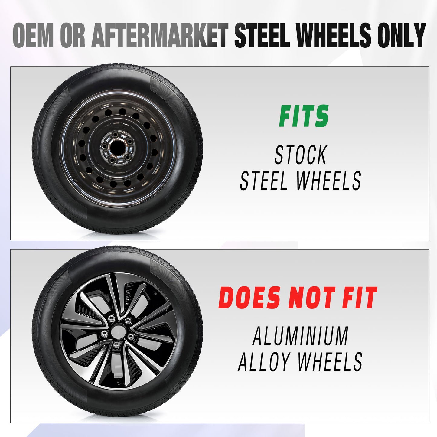 16 Inch Wheel Hubcaps for 2016-2026 Honda Civic Sedan - Silver Lacquer & Black Lacquer