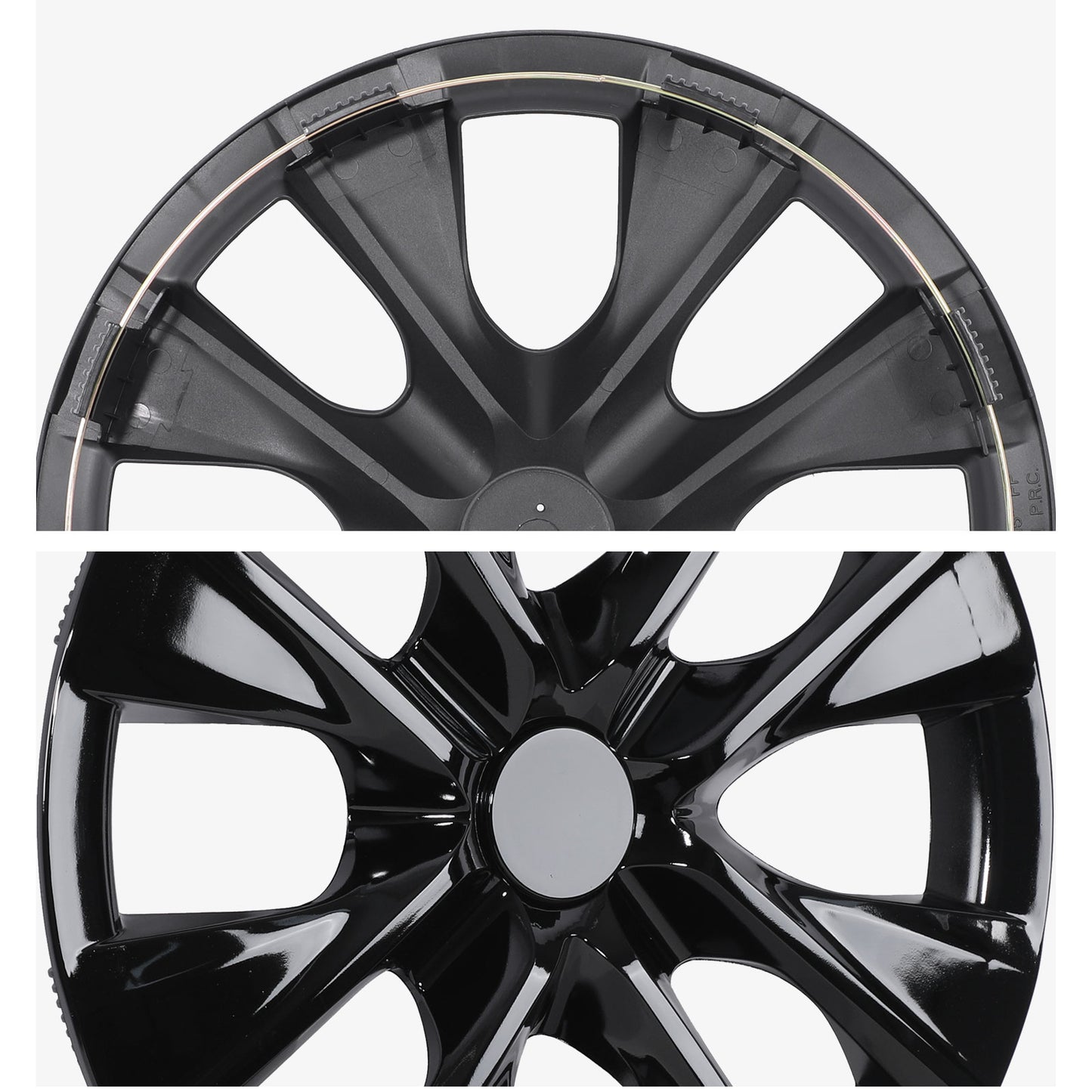 15 Inch Wheel Hubcaps for 2009-2019 TOYOTA Corolla - Black Lacquer
