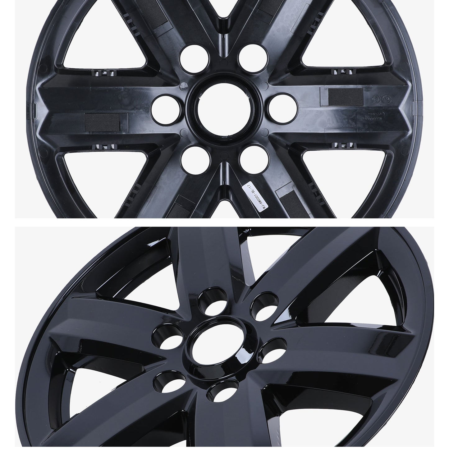 17 Inch Wheel Skins for 2021-2025 Ford F-150 - Black Lacquer