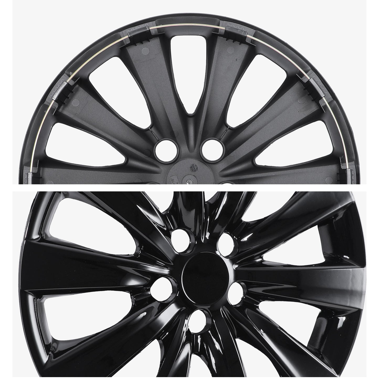 16 Inch Wheel Hubcaps for 2009-2026 TOYOTA Corolla and 2009-2014 TOYOTA Matrix - Black Lacquer