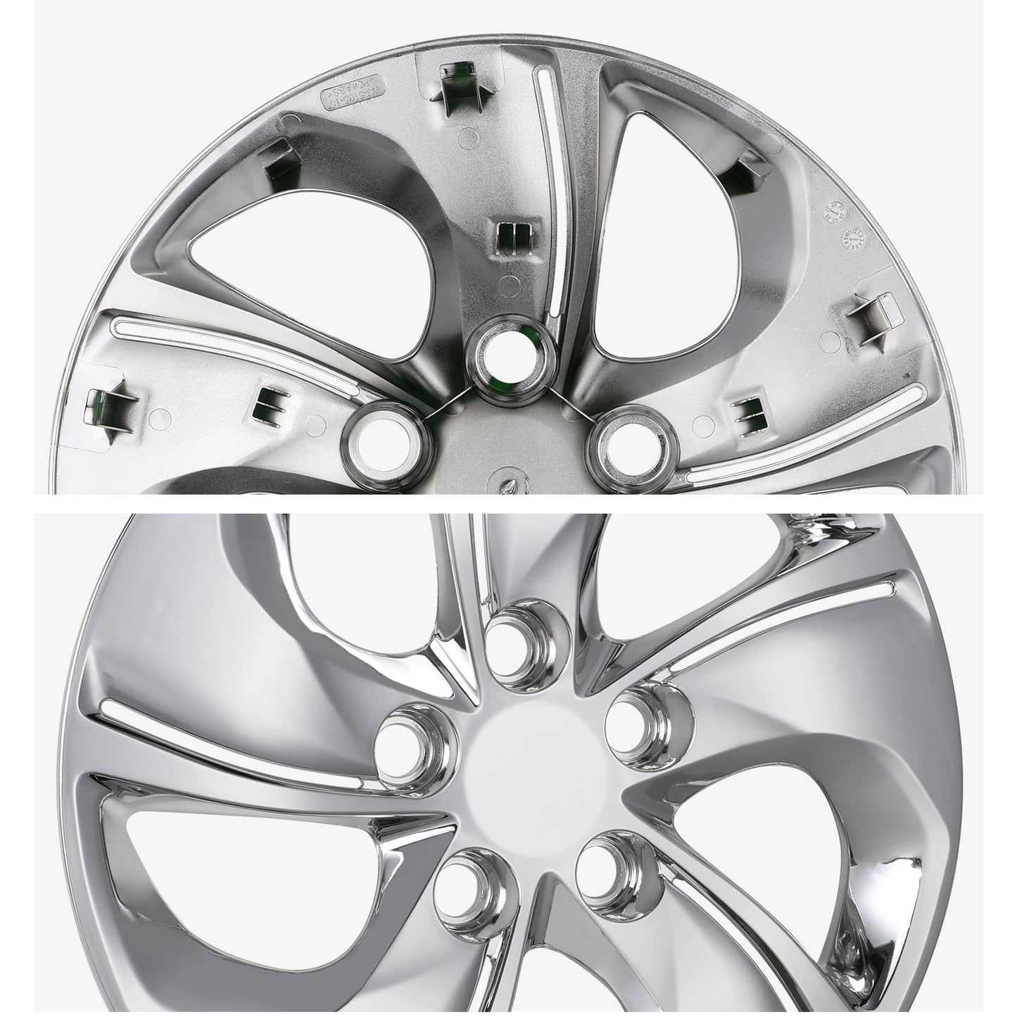 15 Inch Wheel Hubcaps for 2013-2015 Honda Civic Sedan/ 2013 Honda Civic Coupe - Chrome